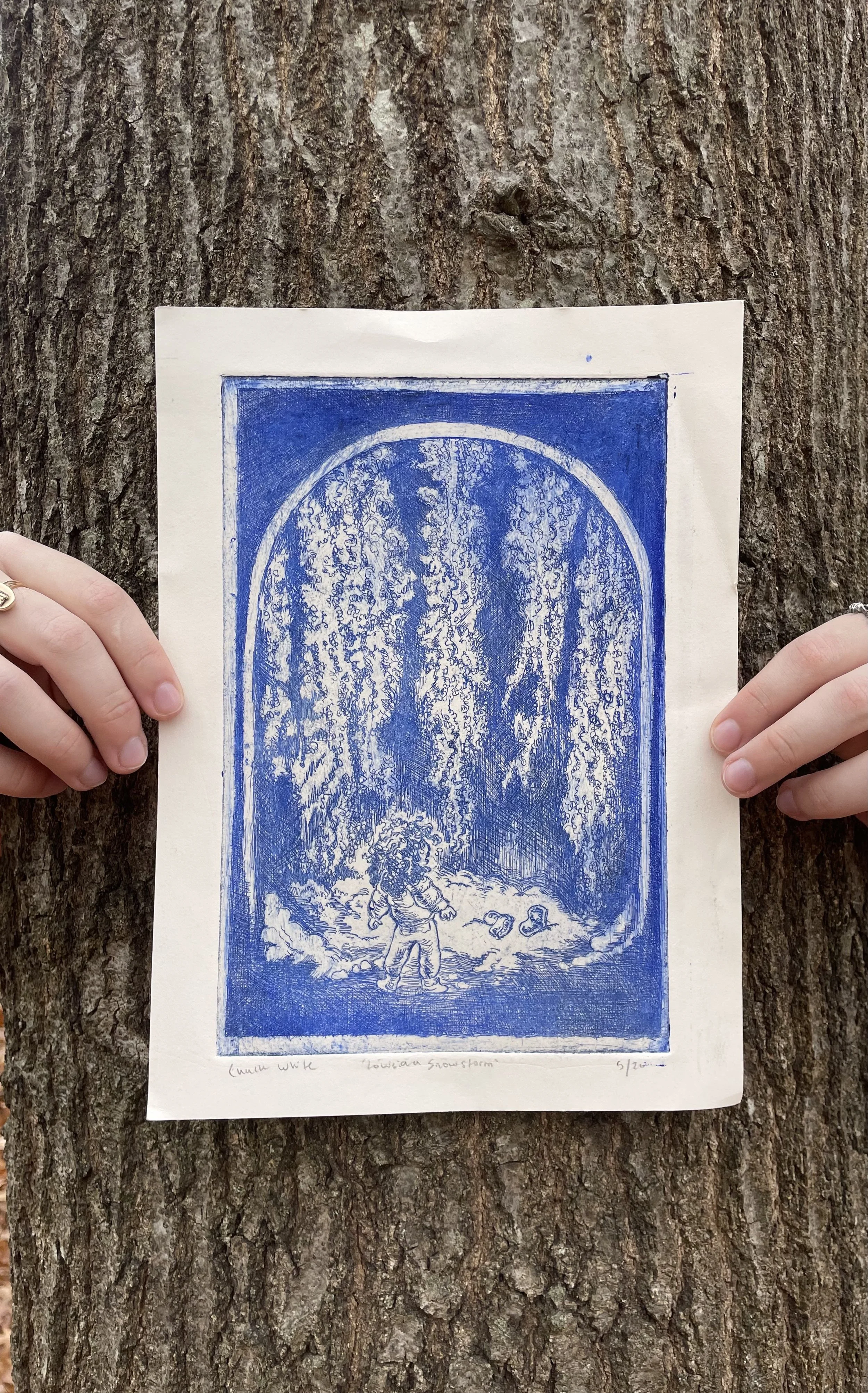 Louisiana Snowstorm: Promotional Etching