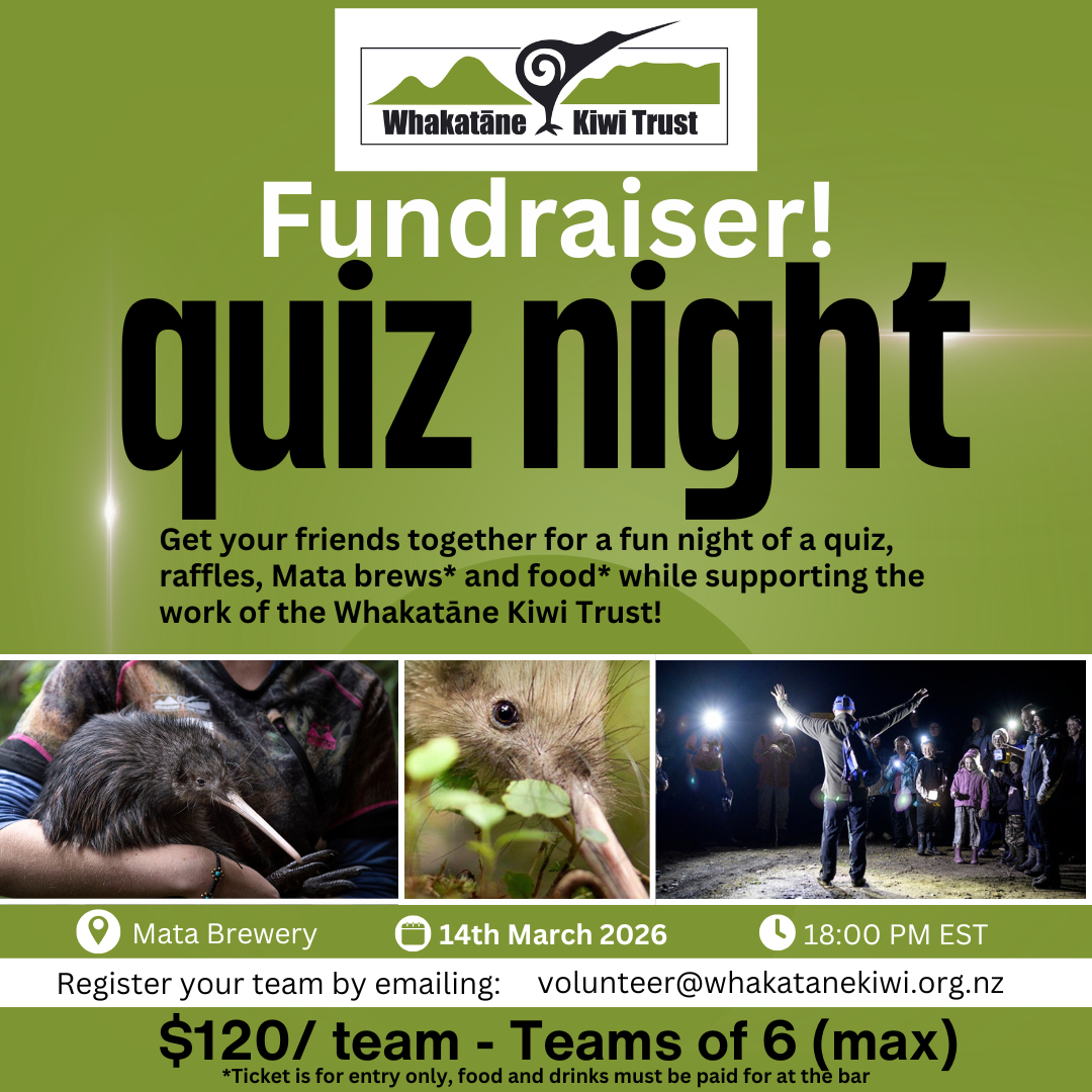 Whakatāne Kiwi Trust Quiz Night Fundraiser! 