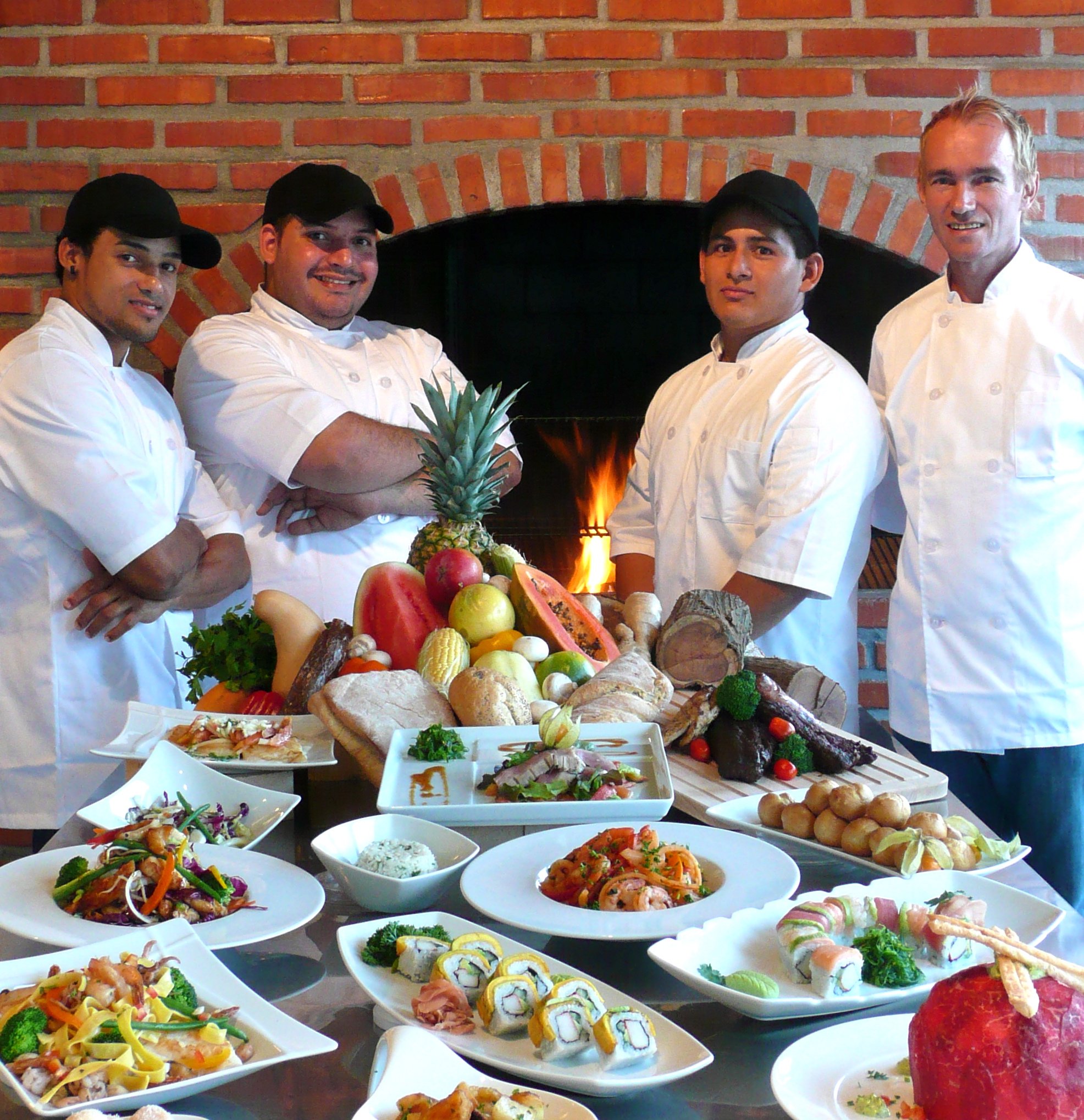 our culinary team at the villa eats kitchen