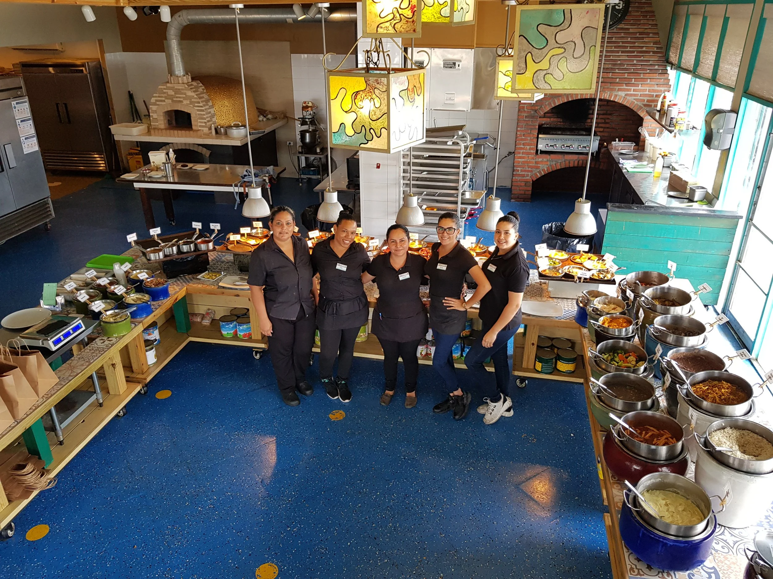 The girls at The Kitchen Aruba