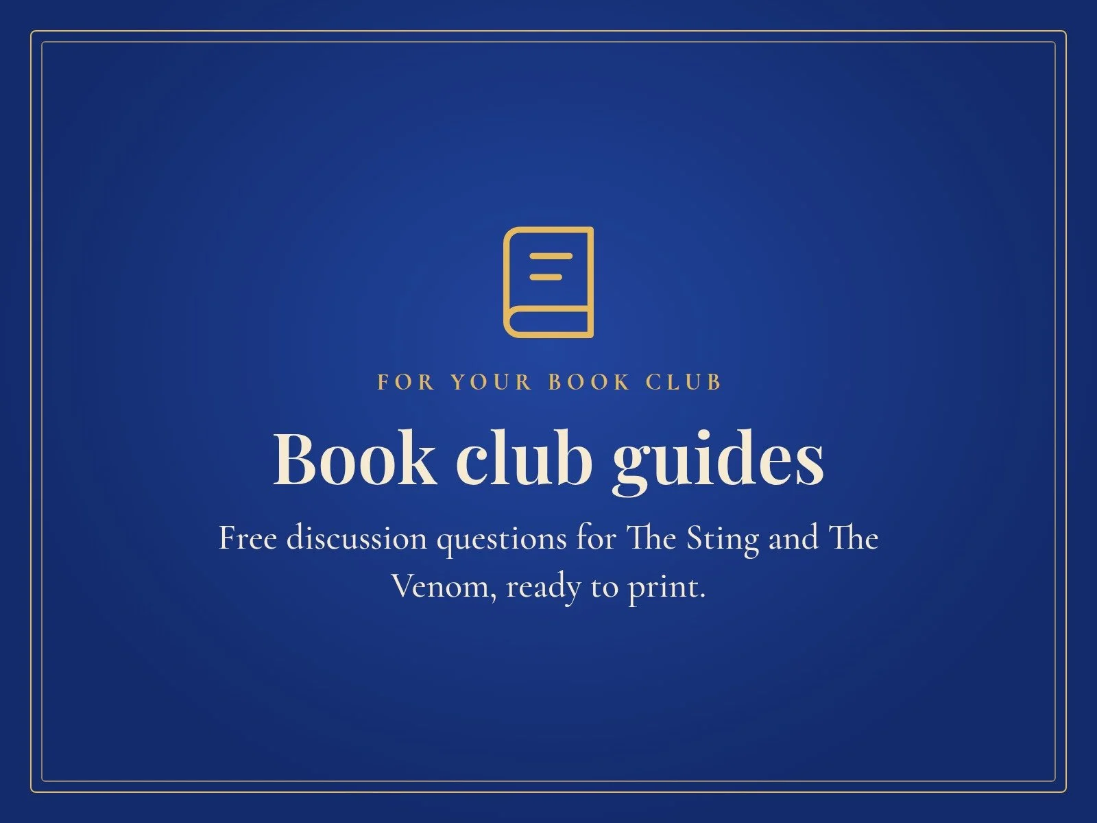 Book club guides