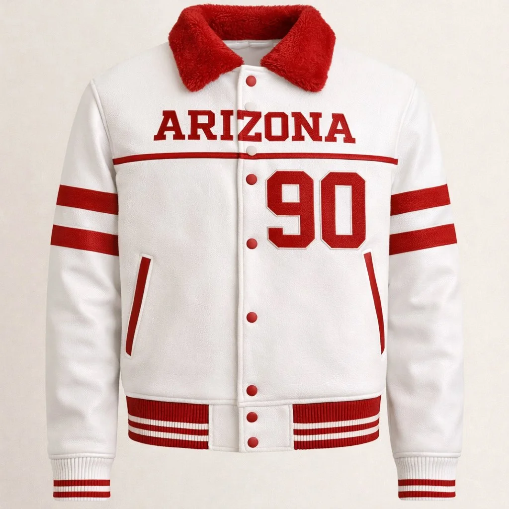 Varsity Jacket: Arizona White