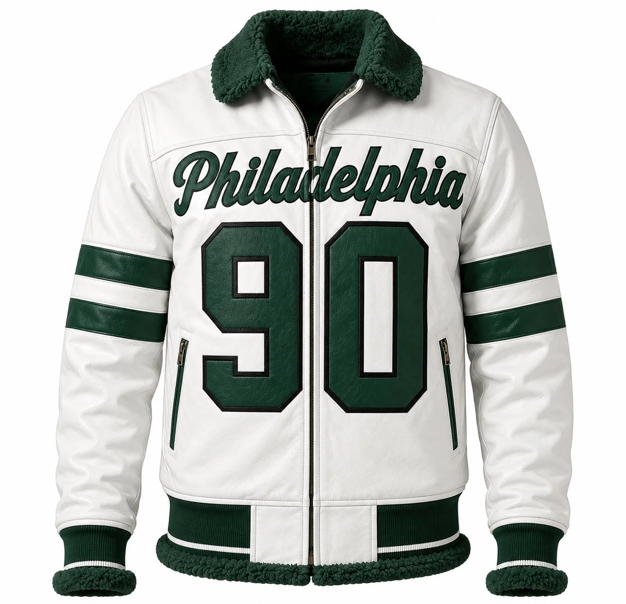 Bungee Bomber Jacket: Philadelphia White