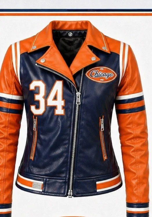Motorcycle Jacket: Chicago Orange