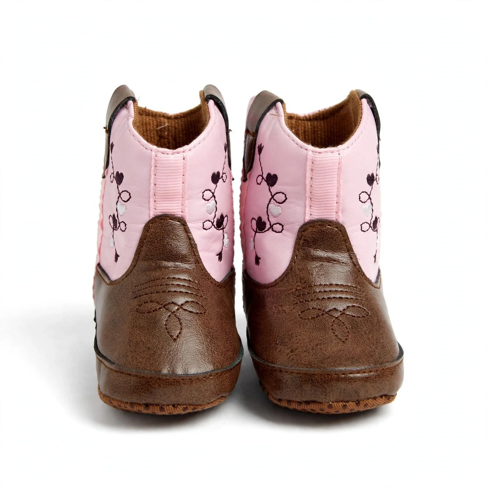 Baby Boots - Brown & Pink