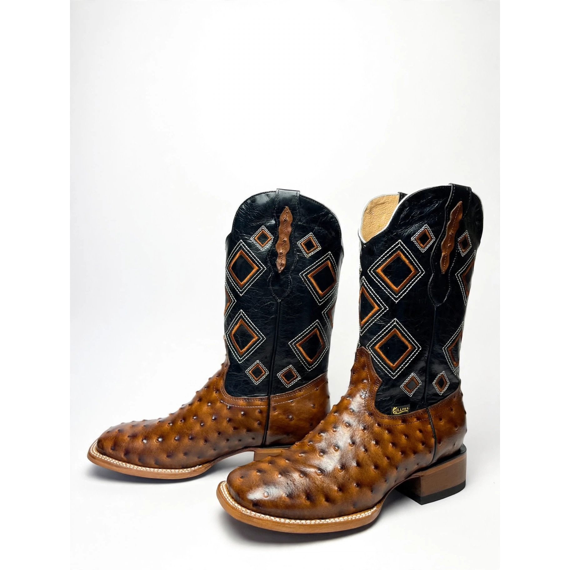 Ostrich print - Cognac