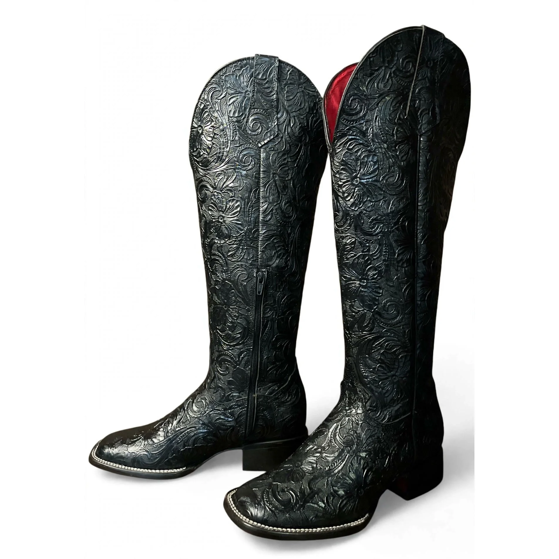 Knee High - Black tooled