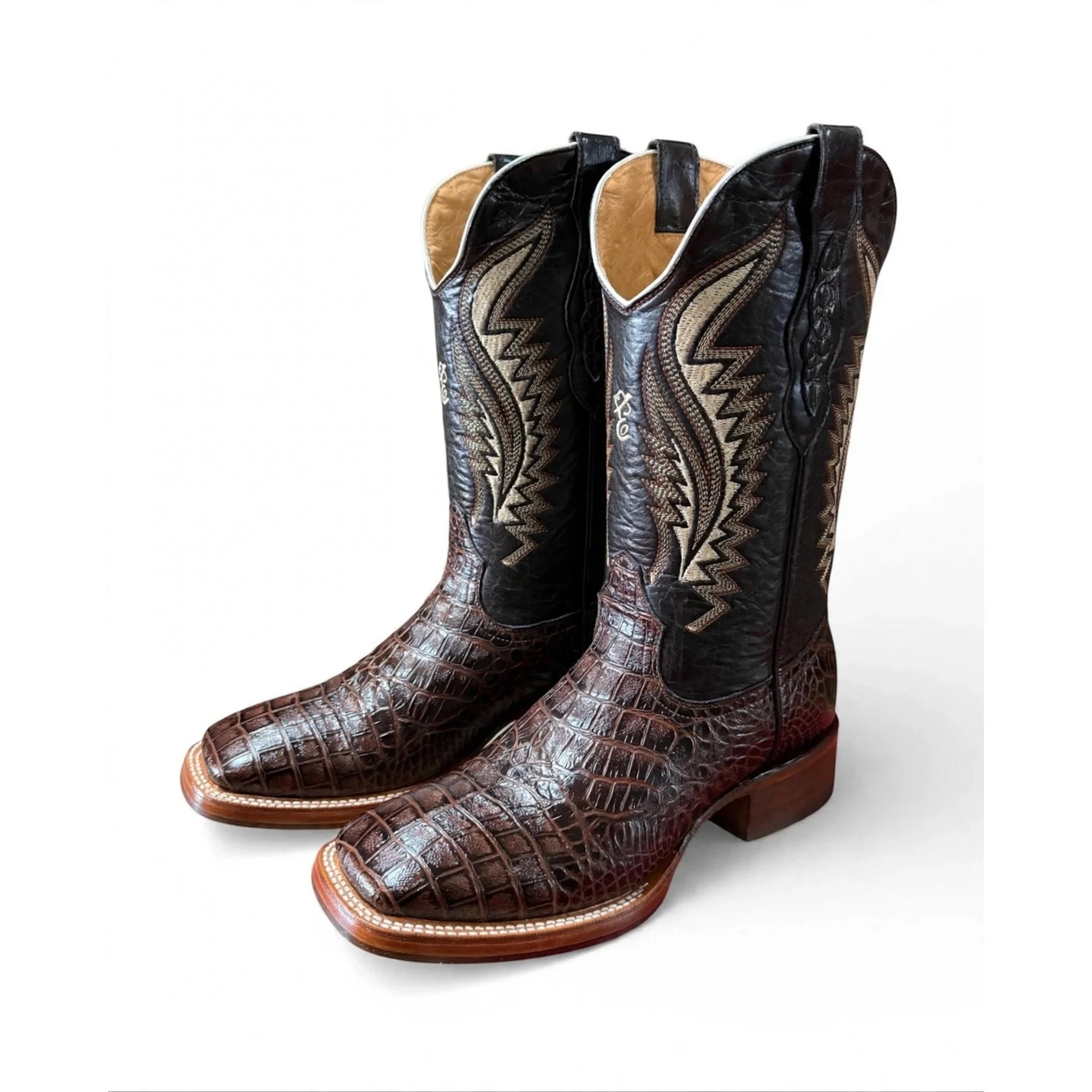Crocodile belly print - Dark Brown