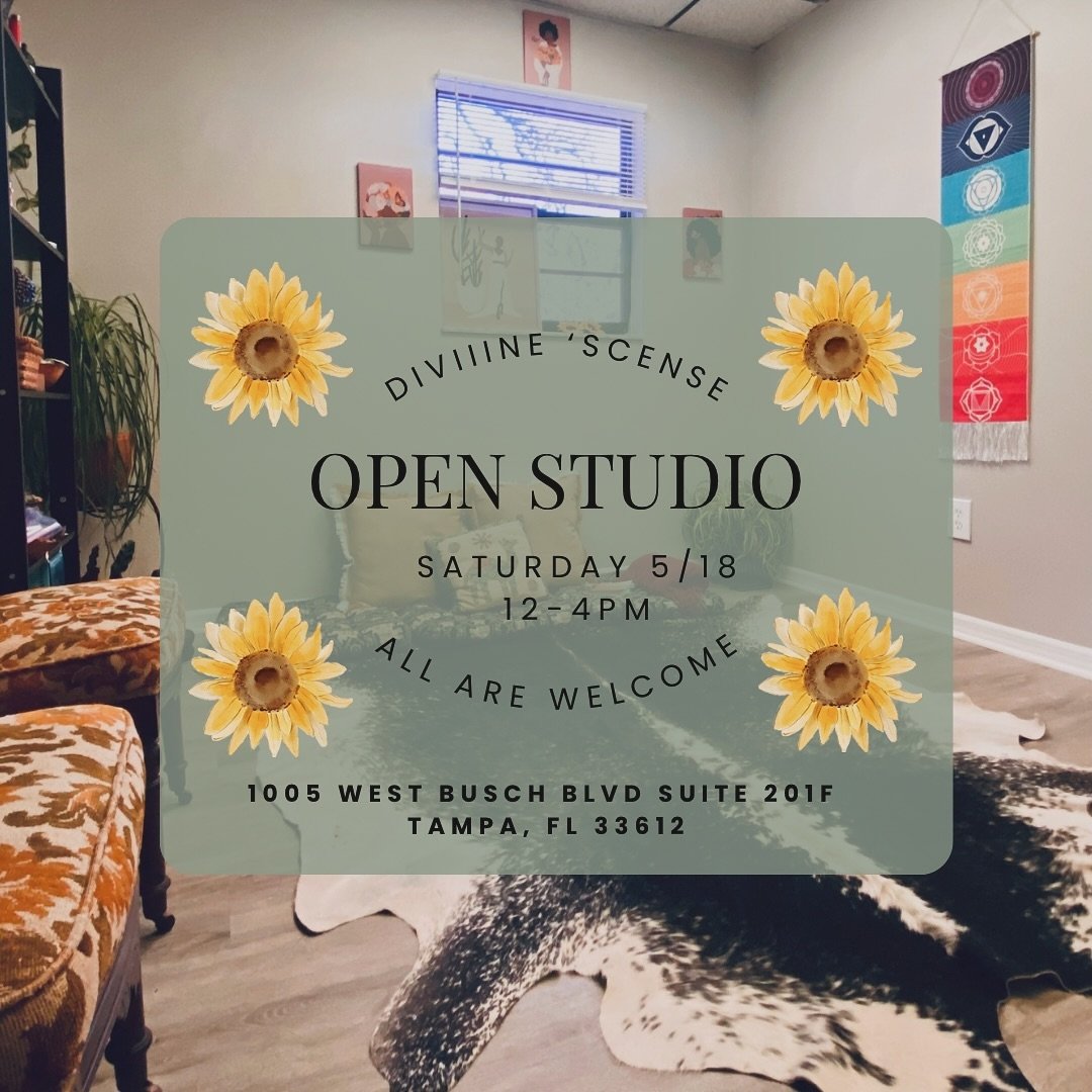 Hey Tampa community 👋🏾 This Saturday is Open Studio from 12-4 pm! Come kick it with me, bring the bestie, shop, and pick up some good vibes🫶🏾 Gonna have few books available too 🥰✌🏾