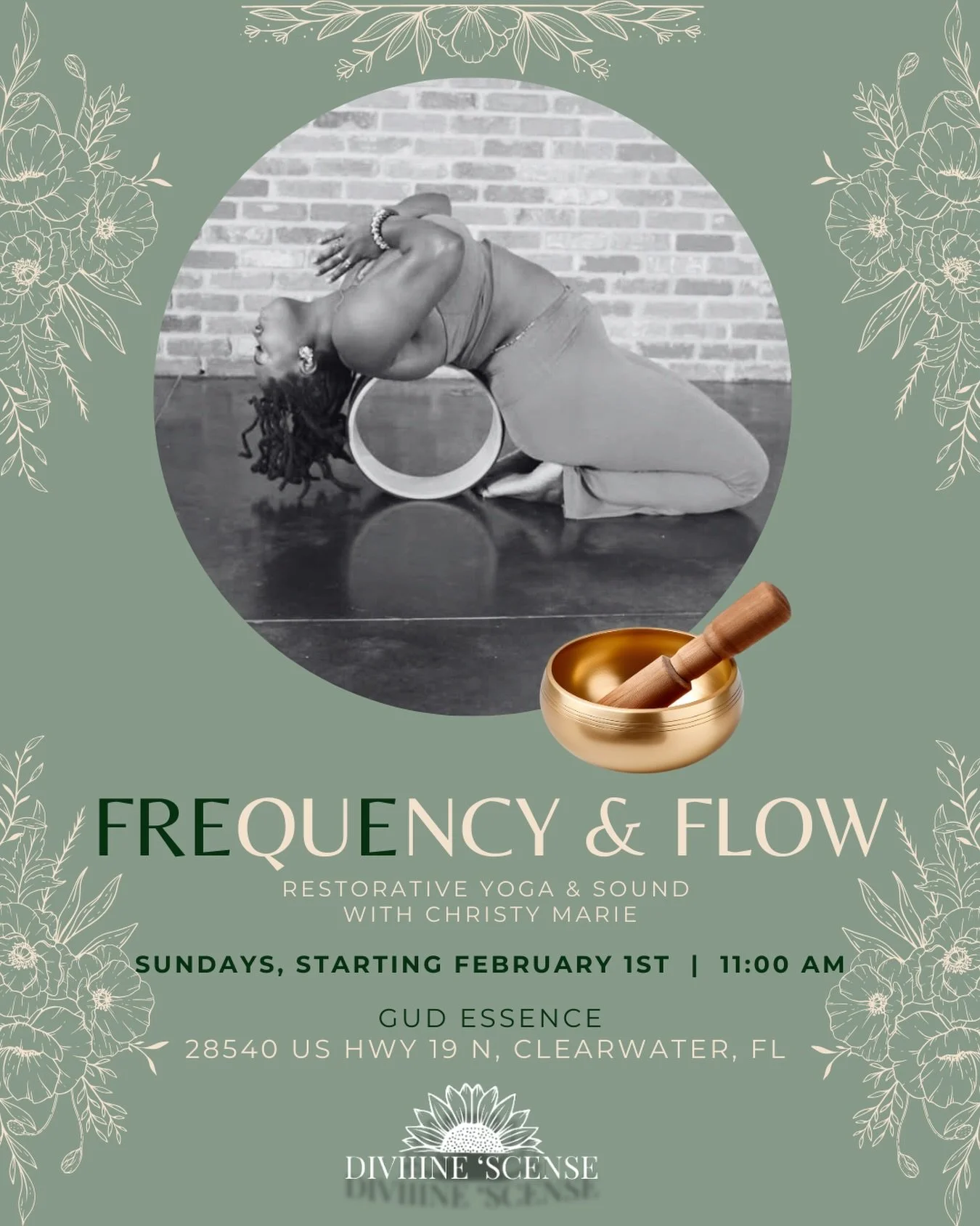 🌻🔔New Class Alert!!!🔔🌻

Hey community! So excited to share that we have a new weekly class! Frequency &amp; Flow is a restorative yoga practice infused with intentional sound healing. This class invites you to move slowly and settle your soul. Th