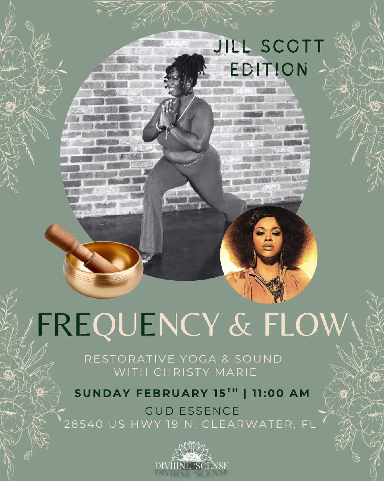 Frequency &amp; Flow: Jill Scott Edition ✨

We are almost halfway through Black History Month! This week&rsquo;s class will feature the Jill Scott! We definitely gon be moving some energy around!🌻 It is highly likely that I will be singing along 😆
