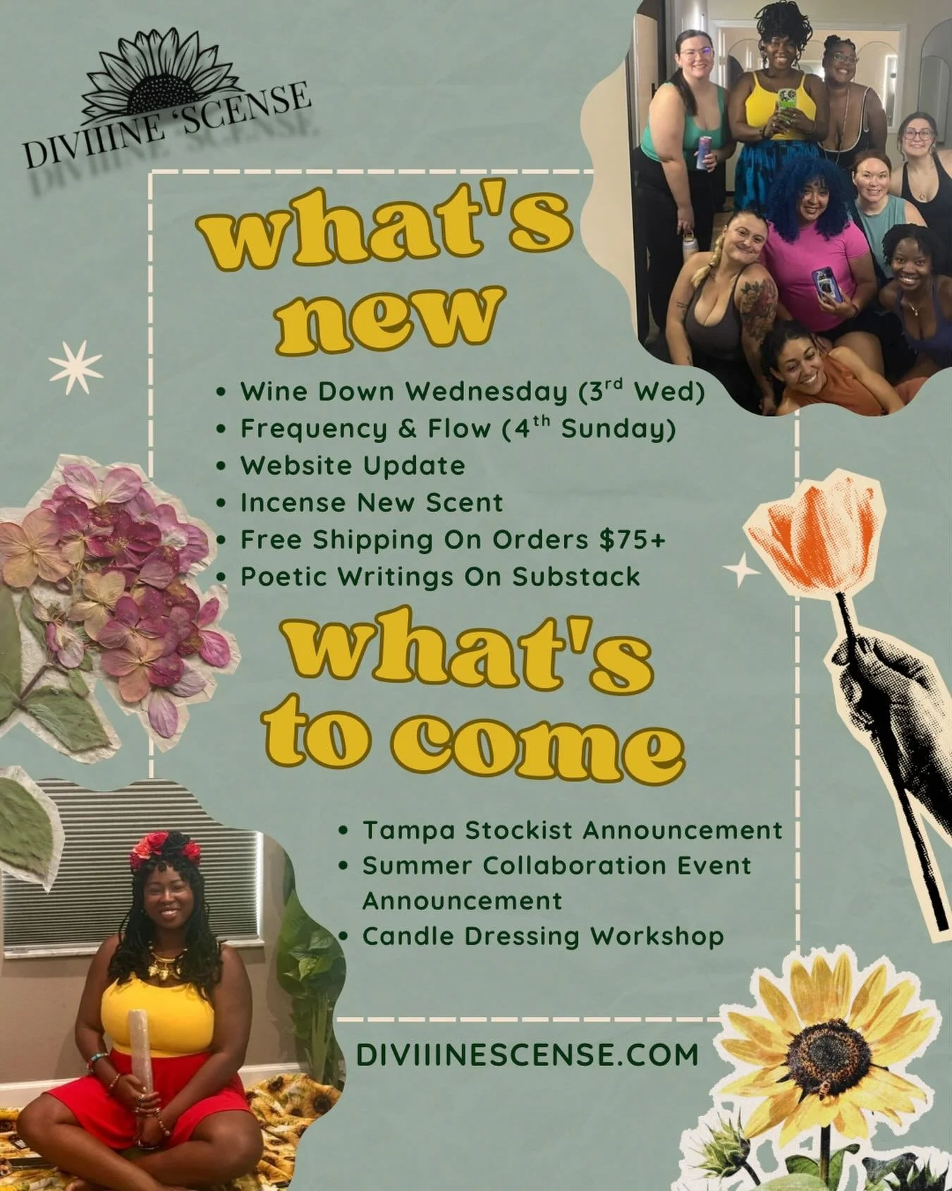 What&rsquo;s happening with @diviiinescense 🌻🤍✨

This spring and summer is gonna be a time💃🏾

Quite a few of y&rsquo;all have told me that y&rsquo;all don&rsquo;t see my content and we KNOW Instagram does what it wants😂😅 if you want to stay up-