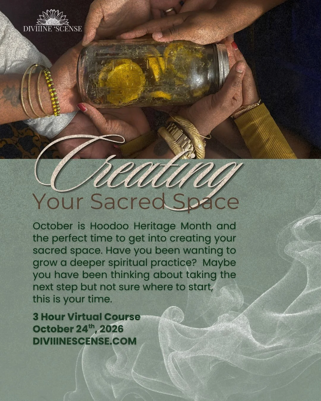 Creating Sacred Space is BACK for Hoodoo Heritage Month!!!😆🙂&zwj;↕️ Join me October 24th for a virtual in-depth course on what it means to create your sacred space.  If you feel called to join, comment Altar and I will send you a link. 🌻 

Also if