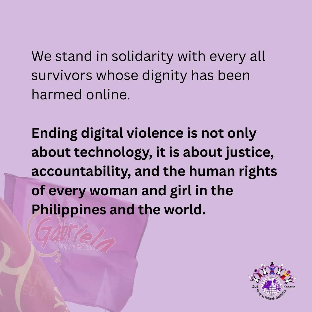 PINAY SA HOLLAND: UNITE TO END DIGITAL VIOLENCE AGAINST ALL WOMEN AND GIRLS!