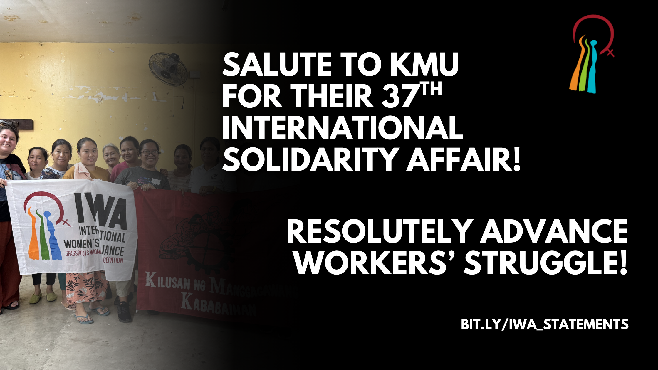 Salute to KMU for their successful 37th International Solidarity Affair! Resolutely advance workers’ struggles!