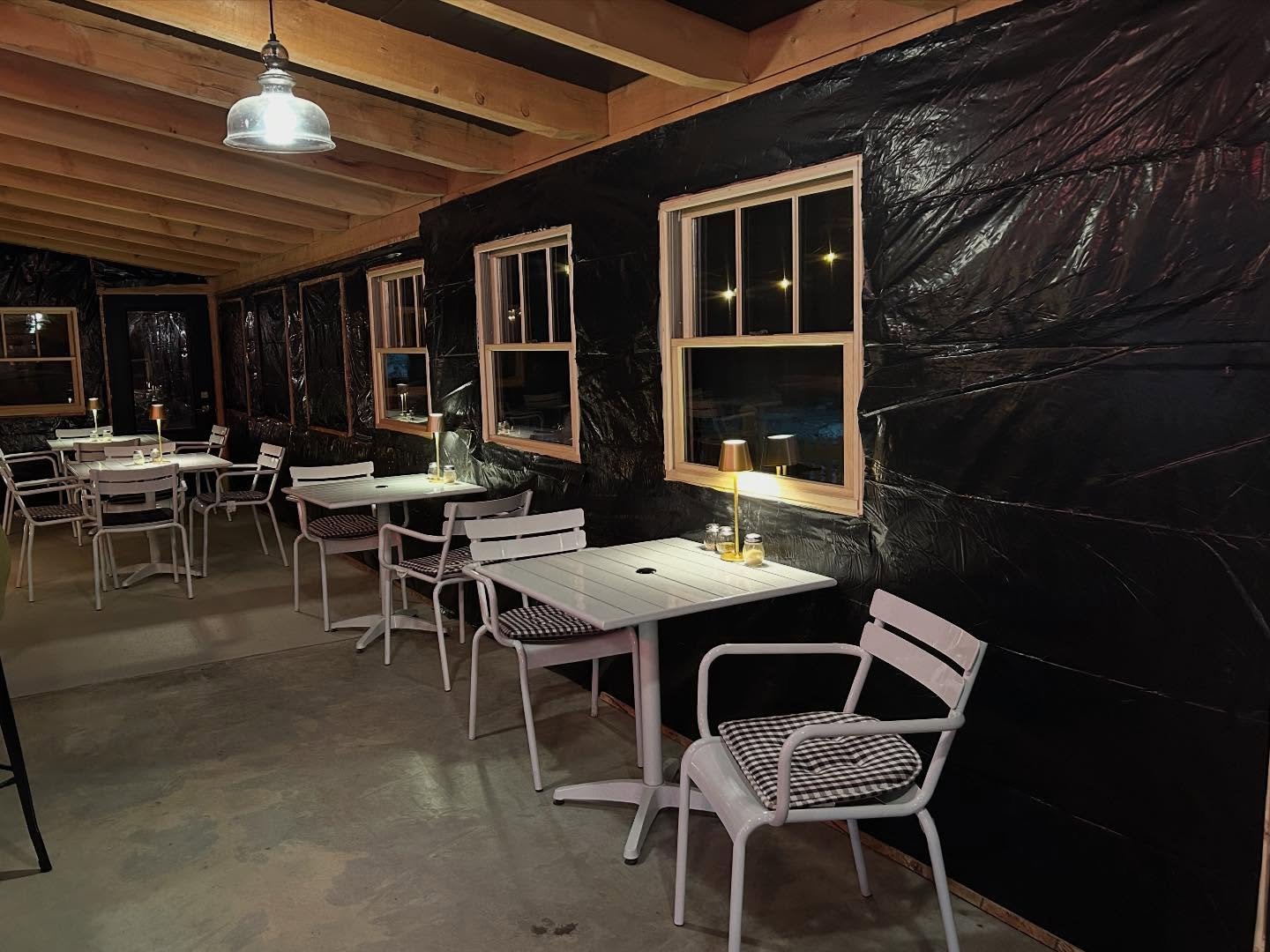 I just realized I never mentioned we finished installing the windows and the doors and are all insulated for the winter! The red glow of the patio heater is still going until we install the heat pumps but the kerosene heater is blazing away! We also 