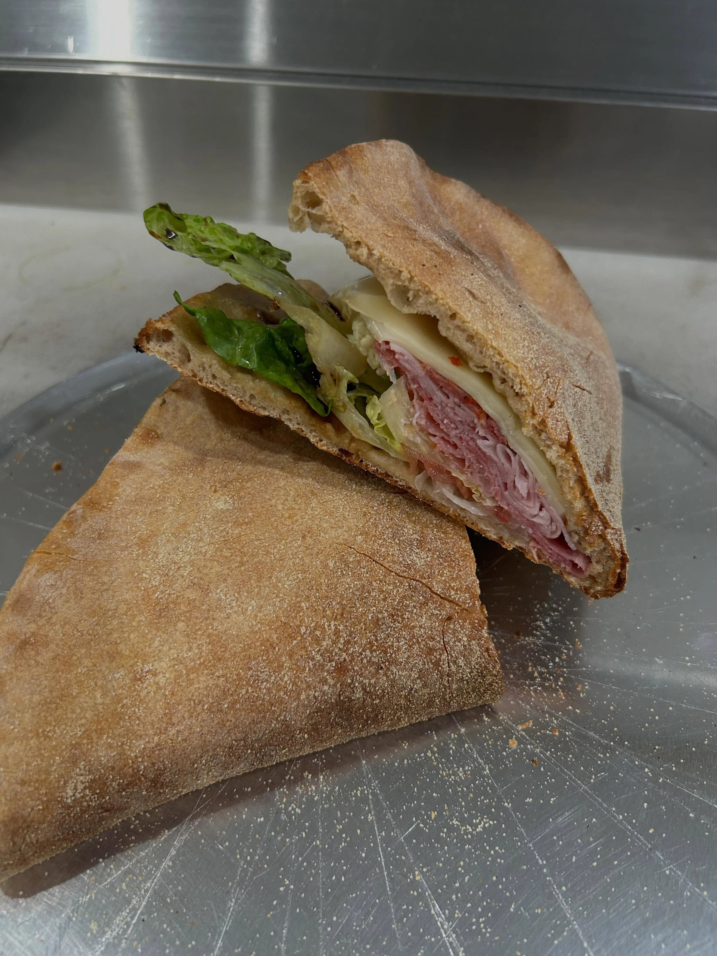 Playing with dough again today, made a few #panuozzo  sandwiches! 
OMG not sure why we haven&rsquo;t tried these yet!!
Of course what makes it amazing is our @thegoodcrust.maine dough❤️
Look for them soon on the menu. 

June Hours
Thursday thru Monda