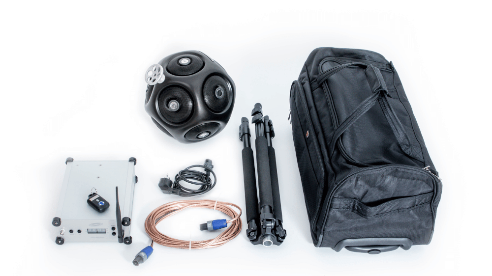 Qohm and Qam measurement set including tripod, cables and carry case