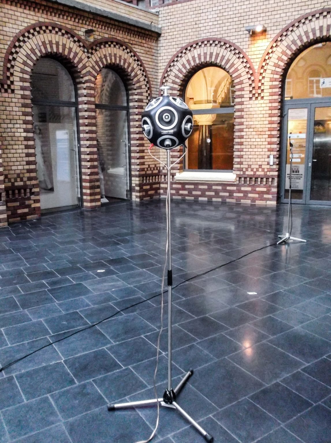 Qohm omnidirectional sound source used for on-site building acoustics measurements