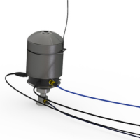 Qish integral shaker for structural excitation with self-aligning suspension