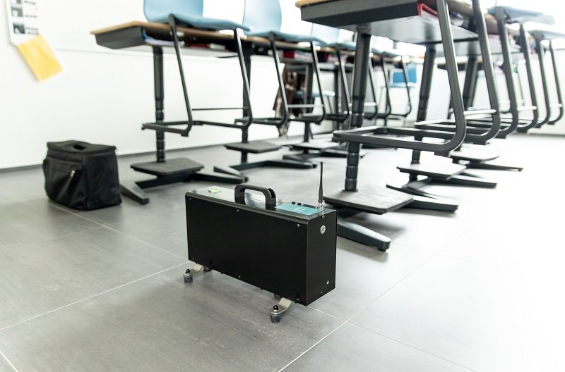 Qtap battery-powered tapping machine on-site for building acoustics measurements