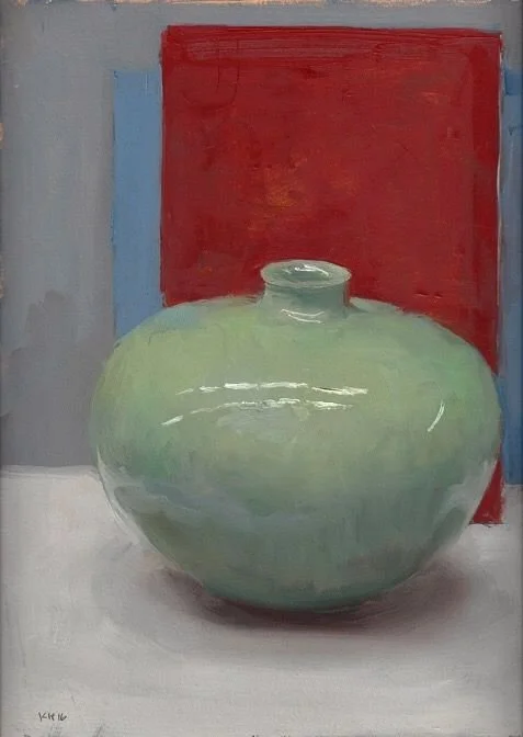 Green Vessel on Red by Kenny Harris.jpeg