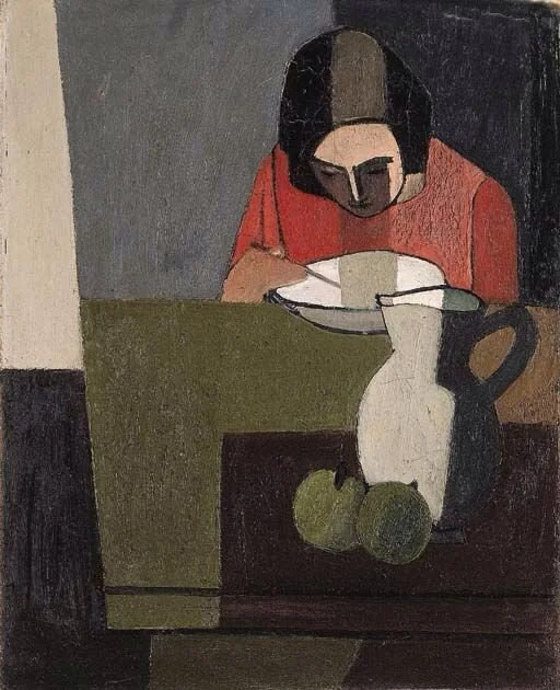 Artwork by Albert Schnyder, Mädchen mit Krug, 1933.jpeg