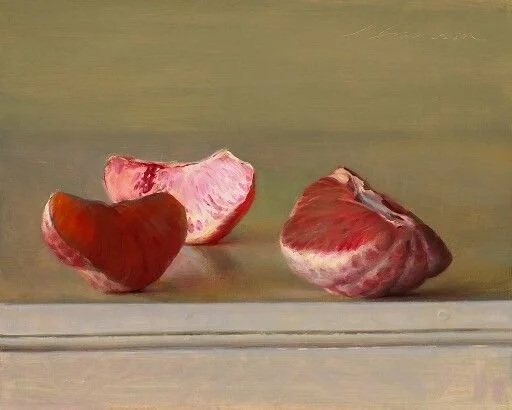 Jeffrey Larson Still life, blood oranges on ledge.jpeg