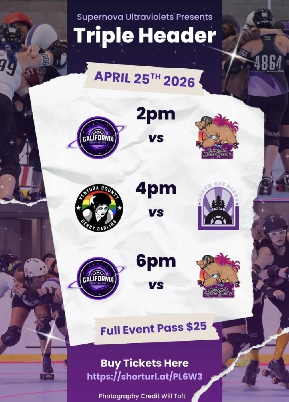 Supernova Ultraviolets Triple Header