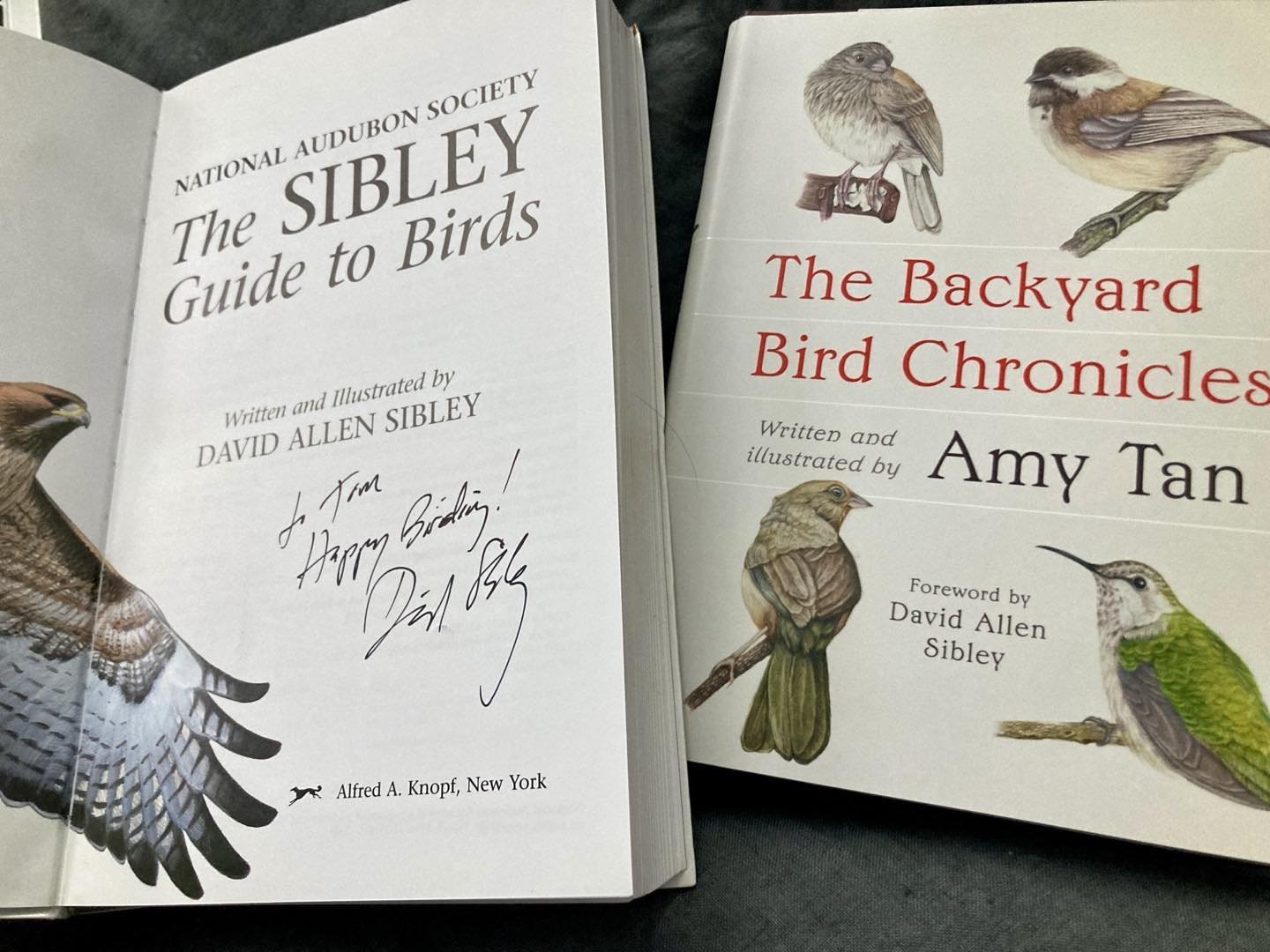 I got to meet @davidallensibley and hear #amytan speak last night in #boston #birds #birding #sibleyguides