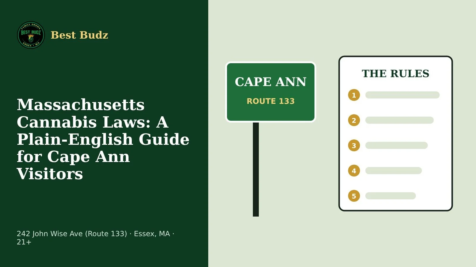 Massachusetts Cannabis Laws: A Plain-English Guide for Cape Ann Visitors