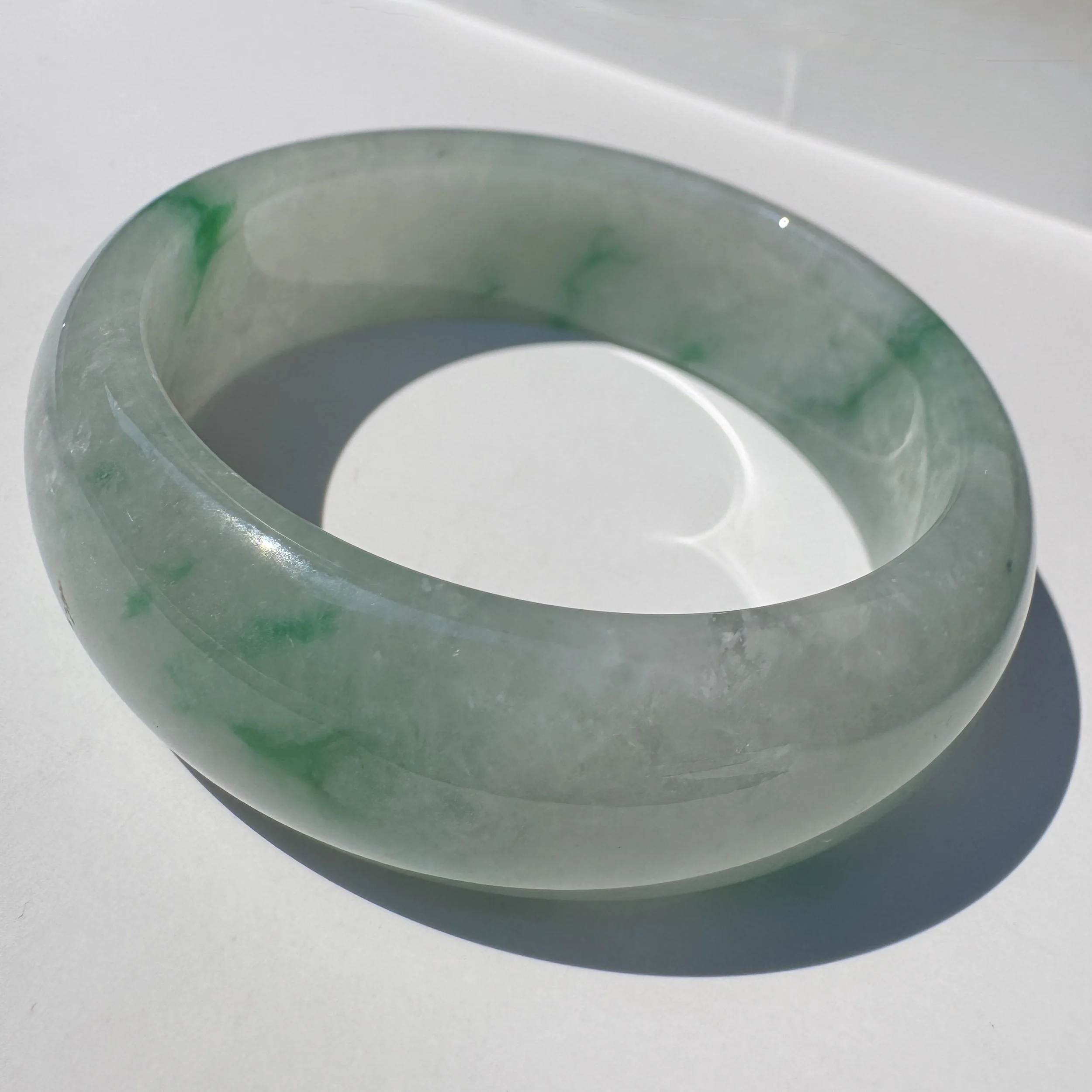 Top Grade Certified Type A Myanmar Icy Imperial Jadeite Bangle Bracelet ( 57.2 mm)
