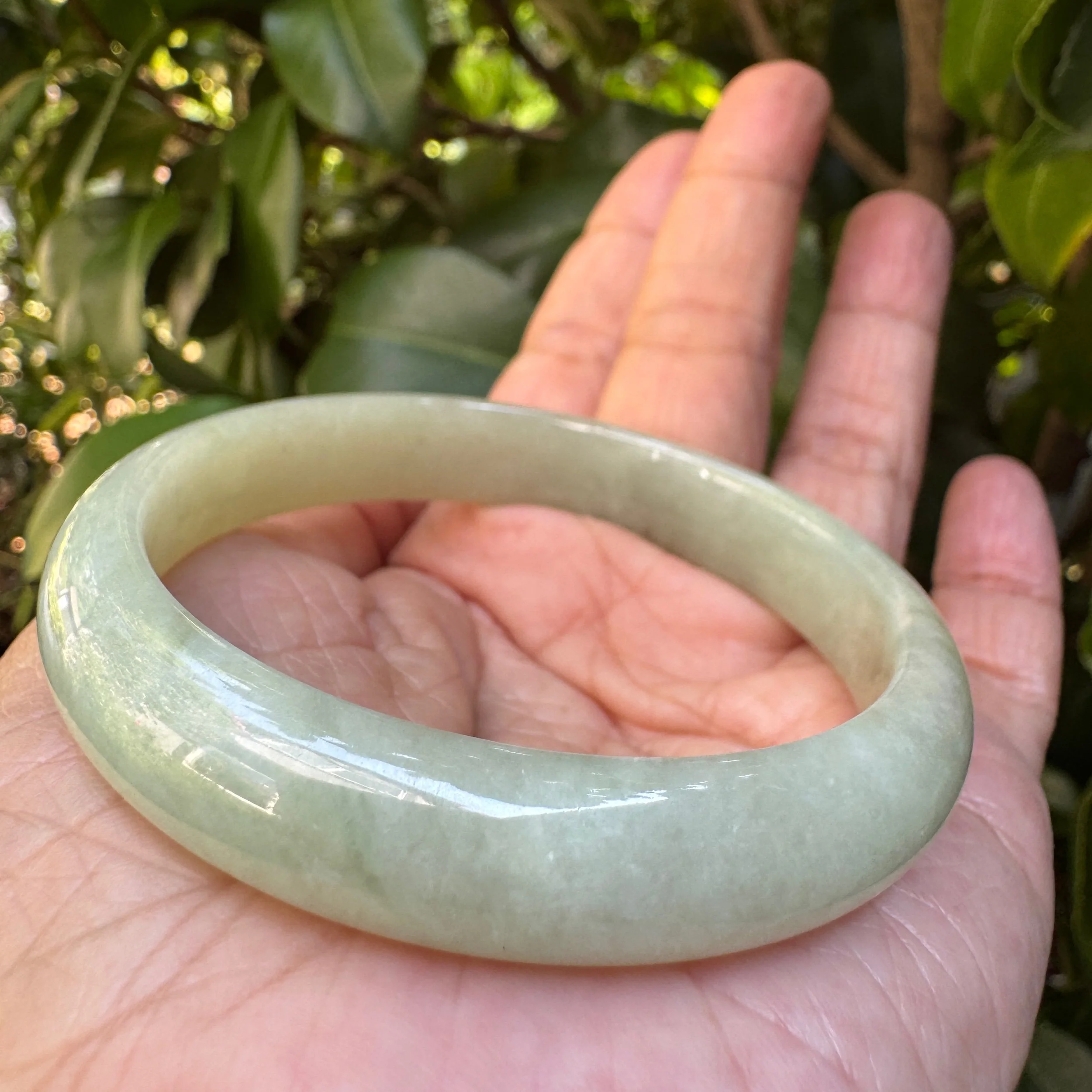 56.1mm Natural Type A Myanmar Jadeite Bangle Bracelet
