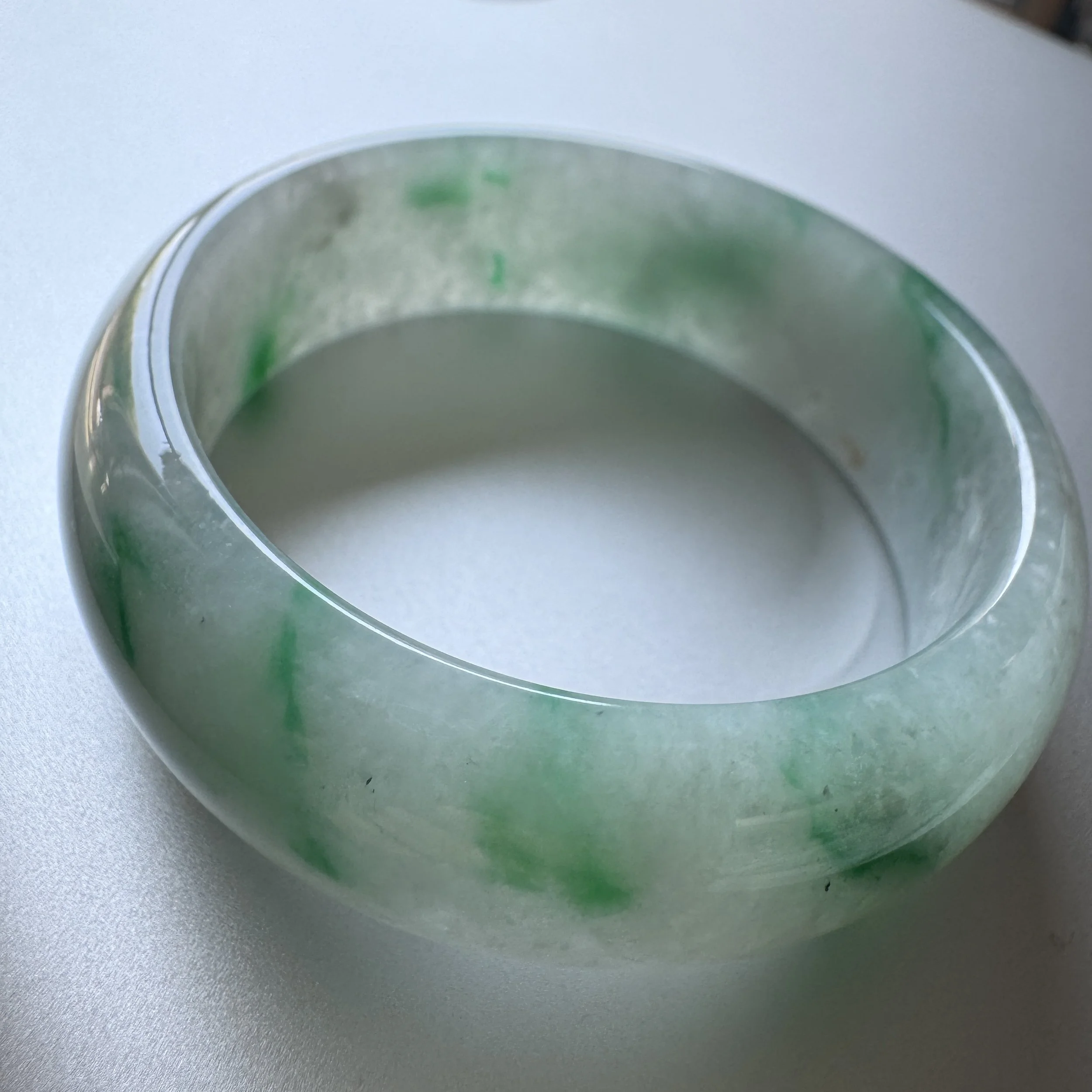 imperial icy Myanmar jadeite bangle bracelet- jademastervancouver.com