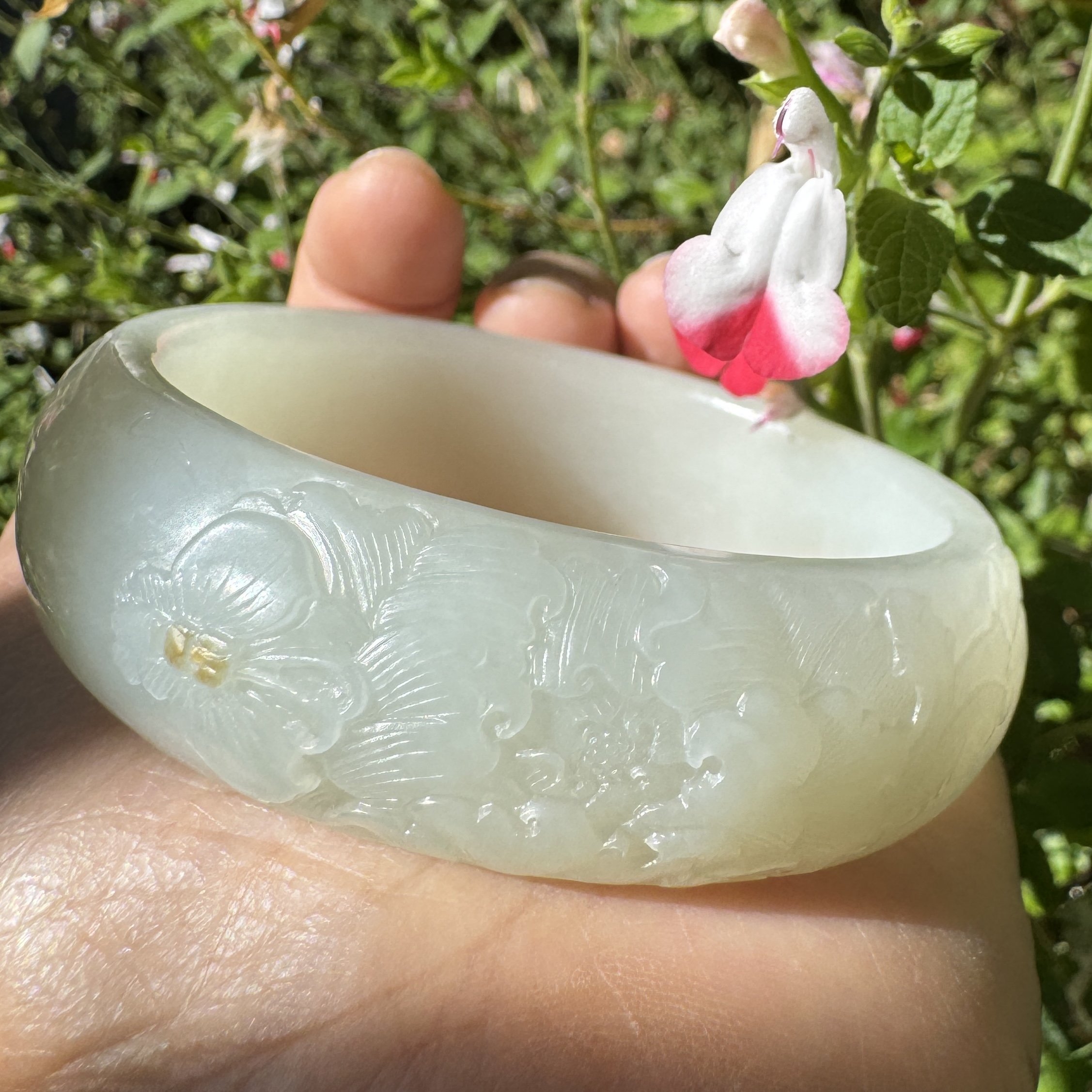 Top grade Hetian mutton fat white seed jade- jademastervancouver