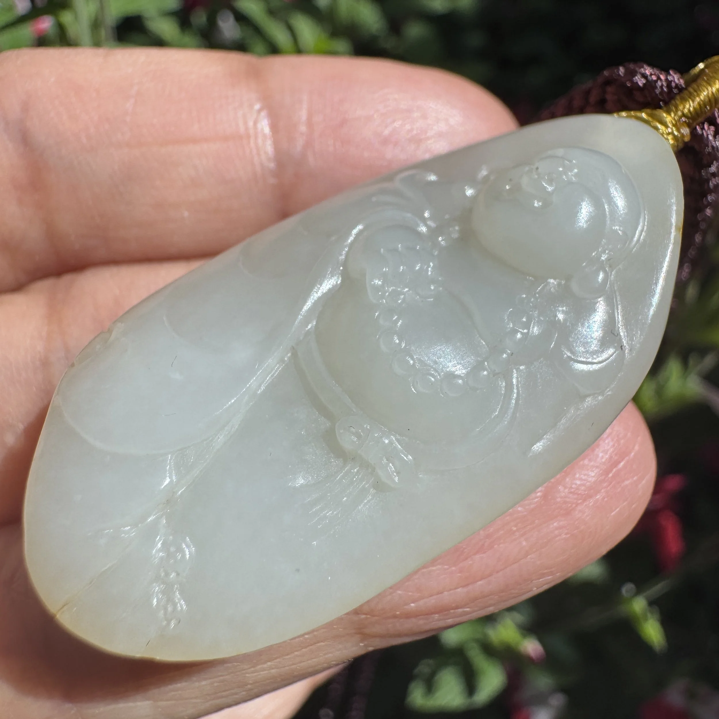 op grade Hetian mutton fat white seed jade- jademastervancouver