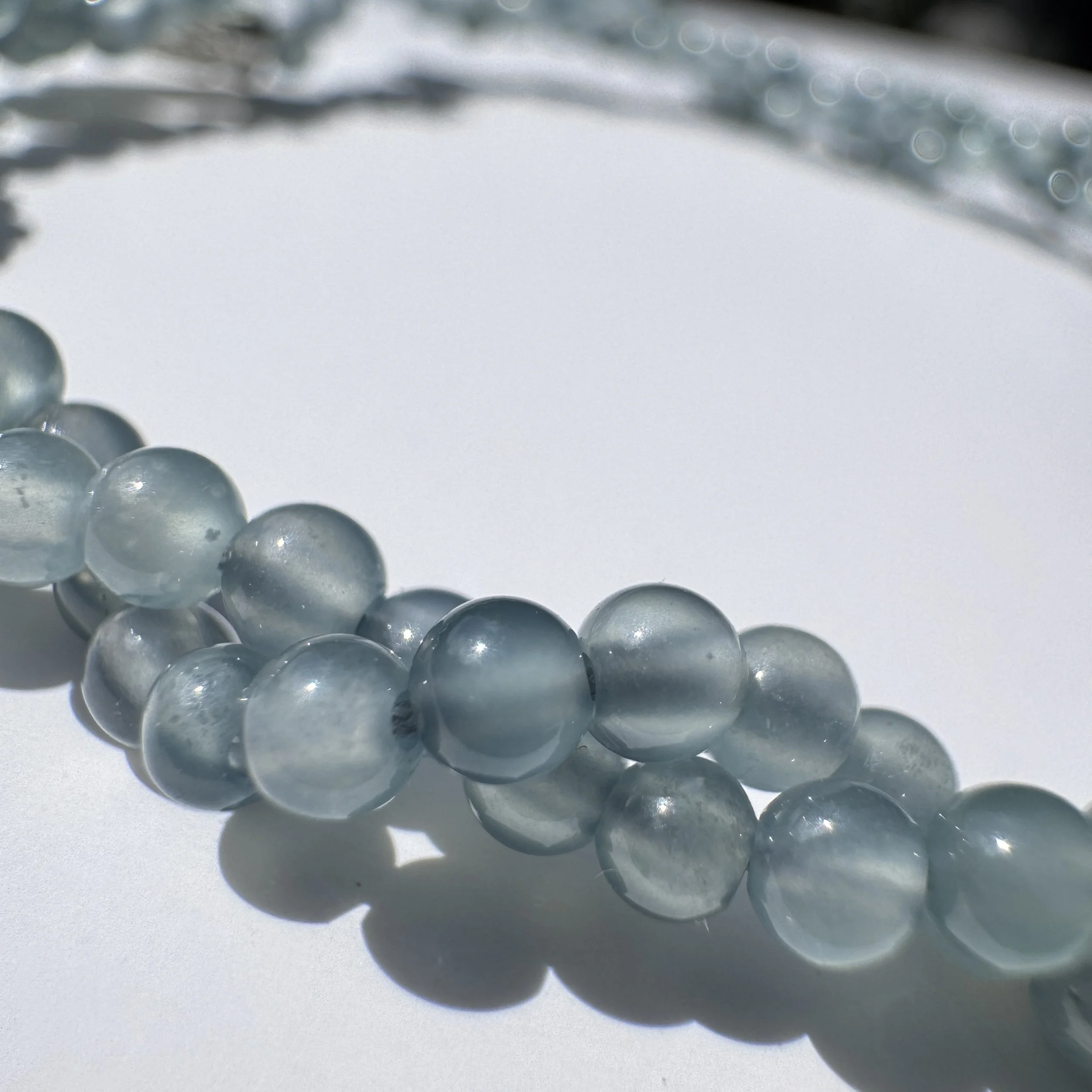 Ethereal Sky Blue natural untreated Guatemalan Jadeite Multi-Wear Necklace & Bracelet