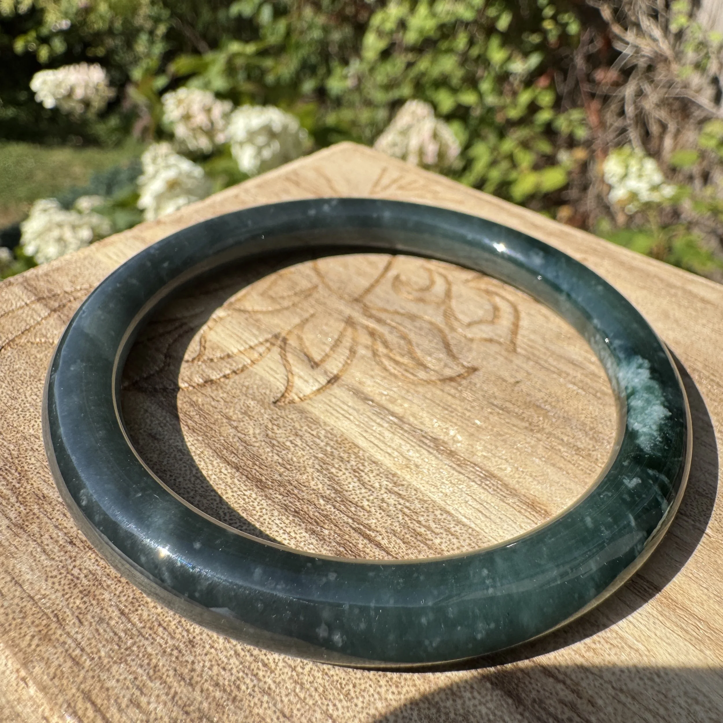 Certified Natural Grade A Guatemalan Jadeite Bangle （57.1mm）
