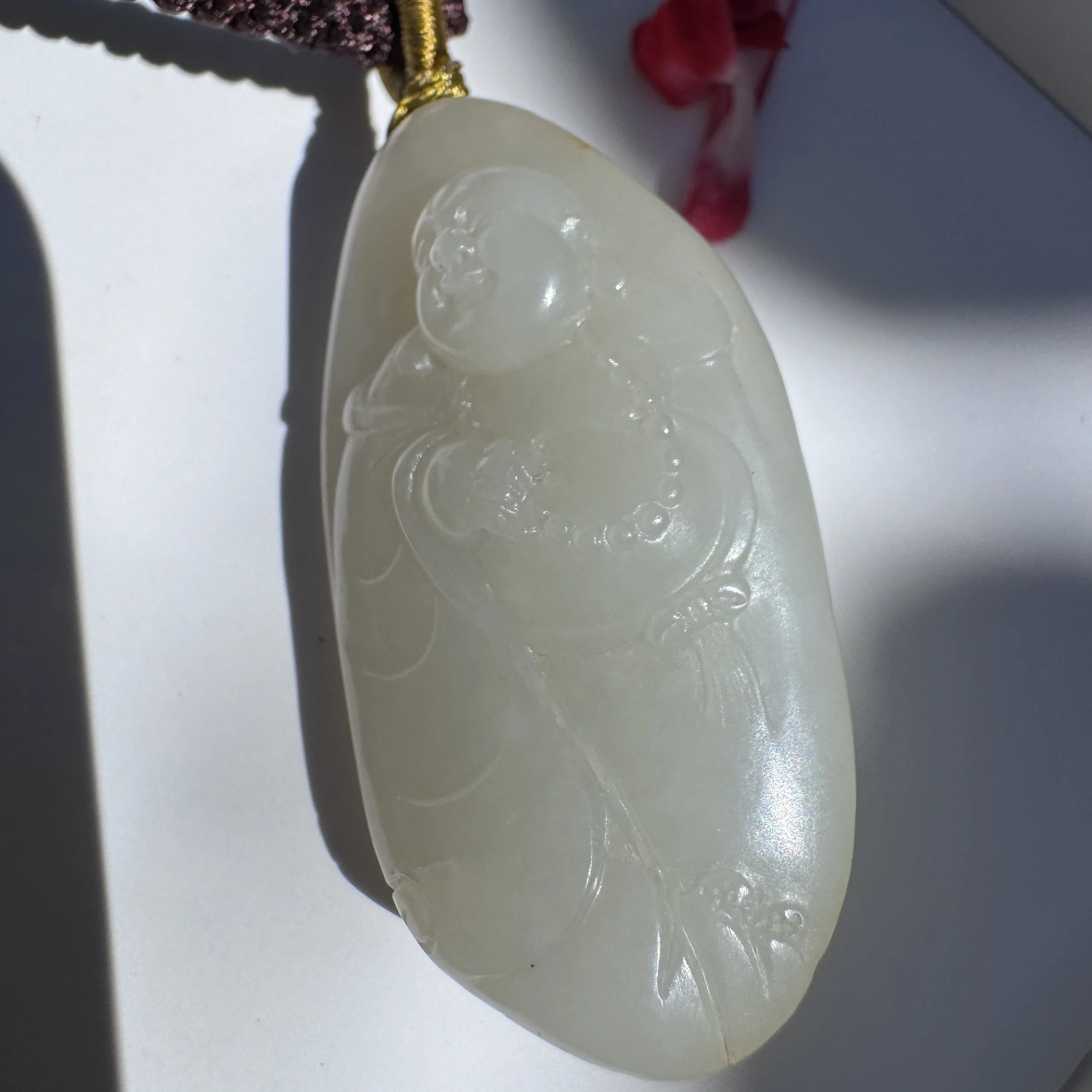op grade Hetian mutton fat white seed jade- jademastervancouver