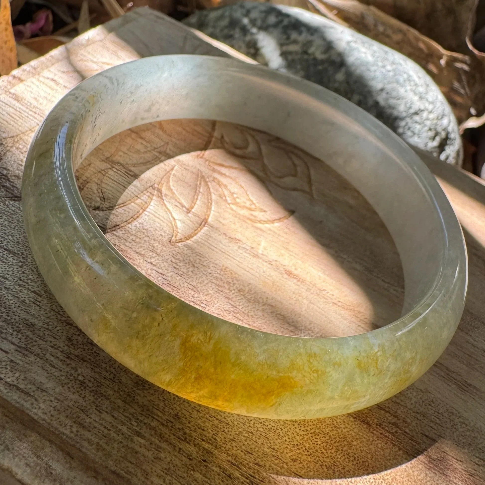 59mm High end Myanmar Icy Jadeite bangle bracelet
