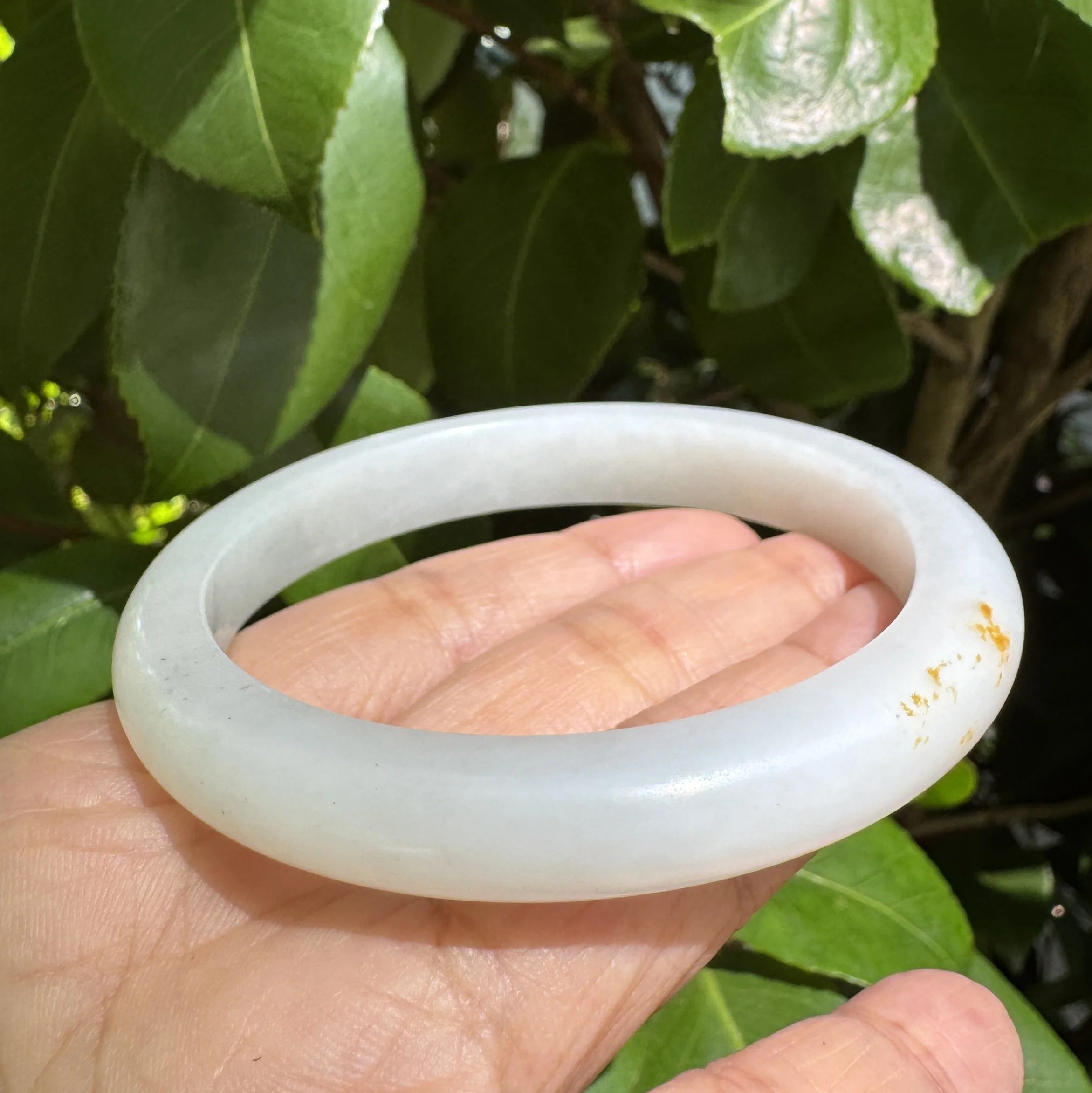 60.3mm Hetian nephrite jade bangle bracelet
