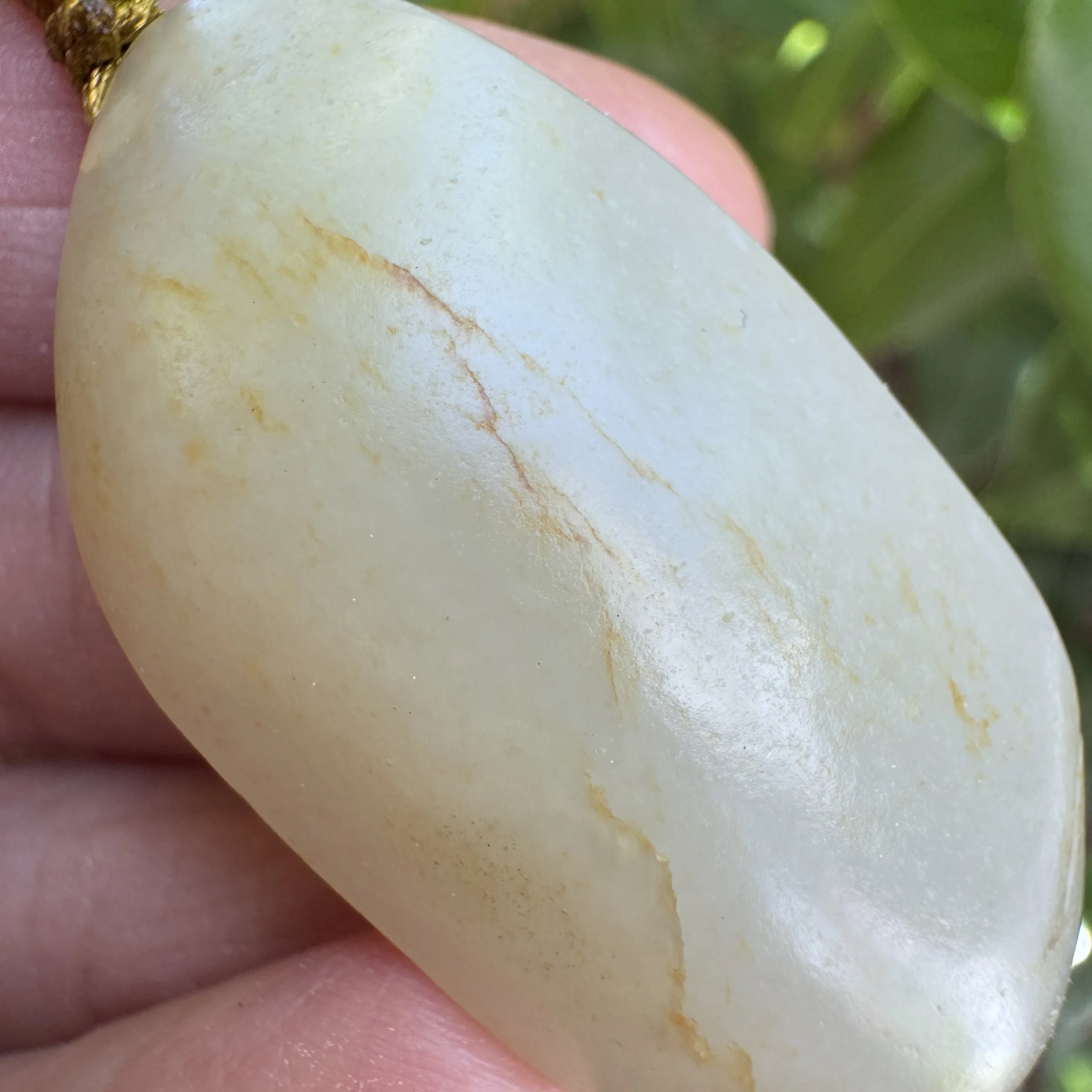op grade Hetian mutton fat white seed jade- jademastervancouver