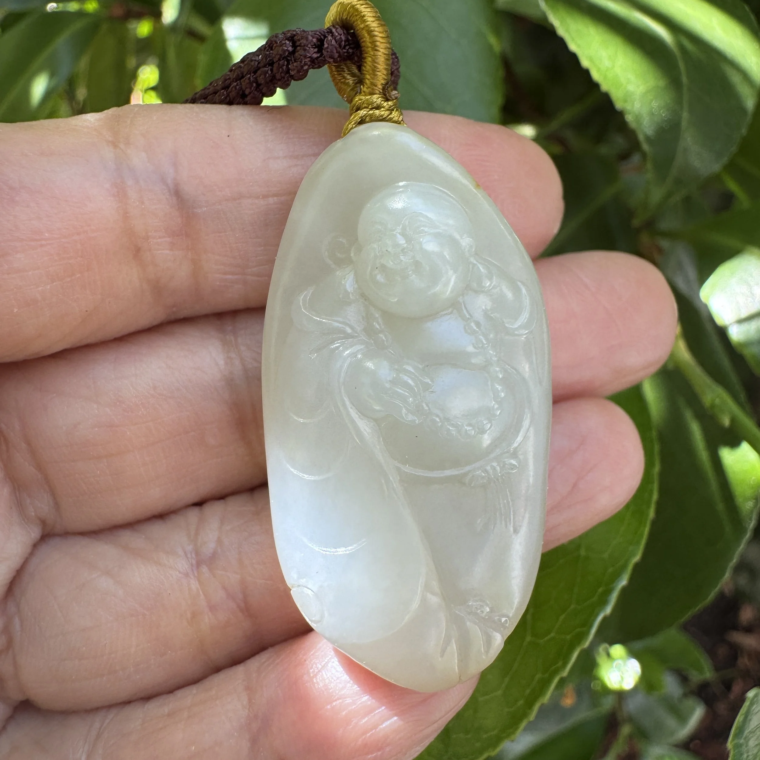 op grade Hetian mutton fat white seed jade- jademastervancouver