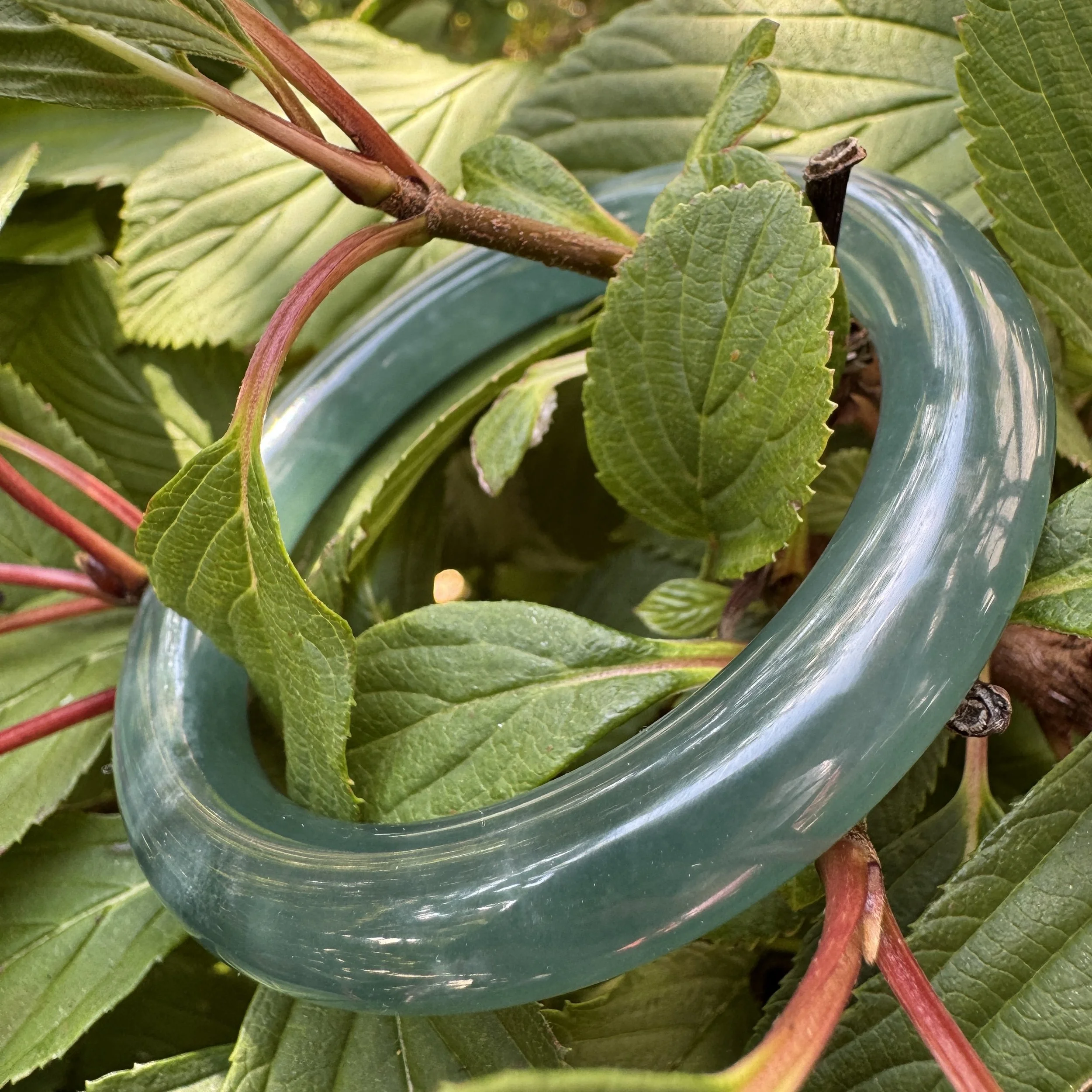blue icy jadeite  bangle - jademastervancouver.com
