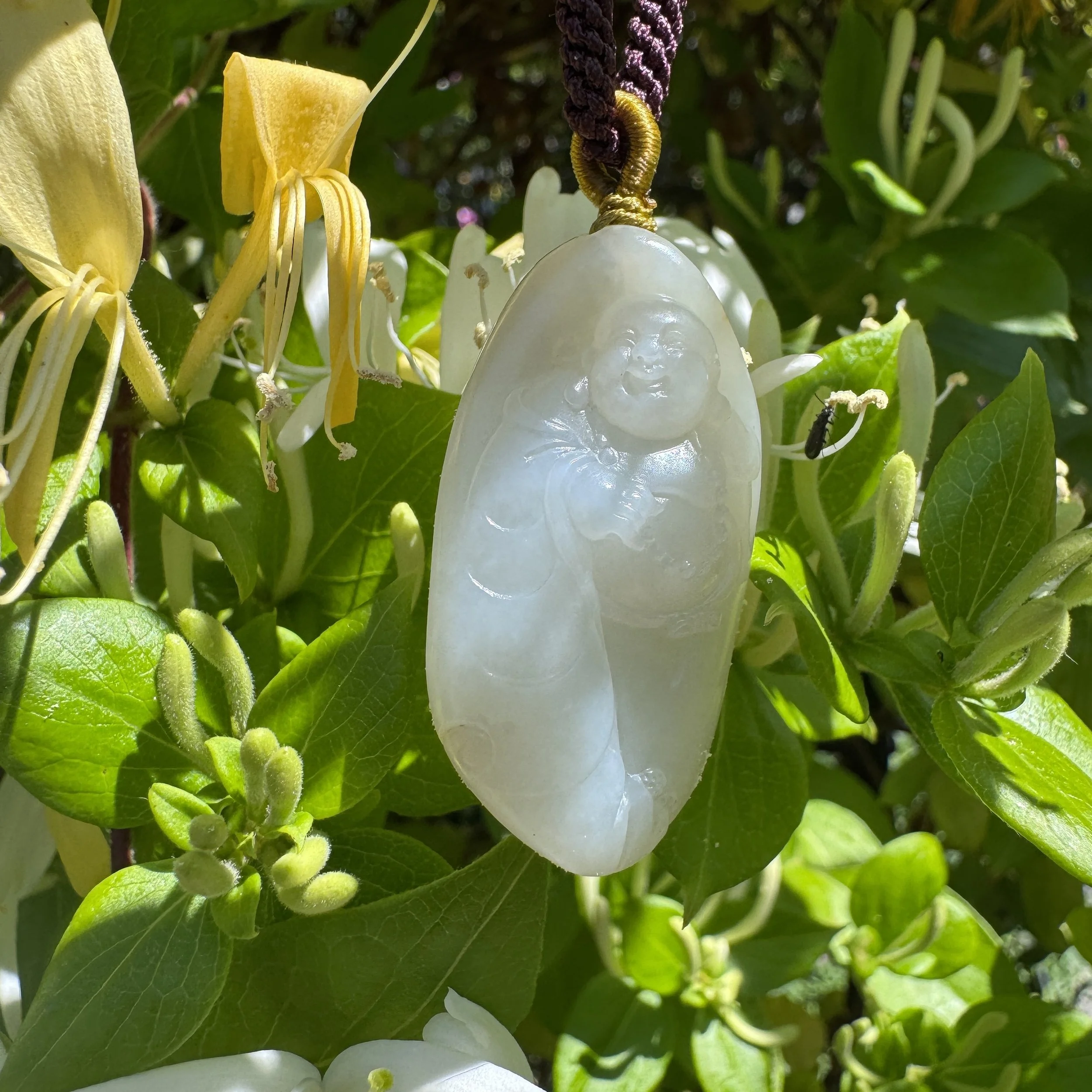 op grade Hetian mutton fat white seed jade- jademastervancouver