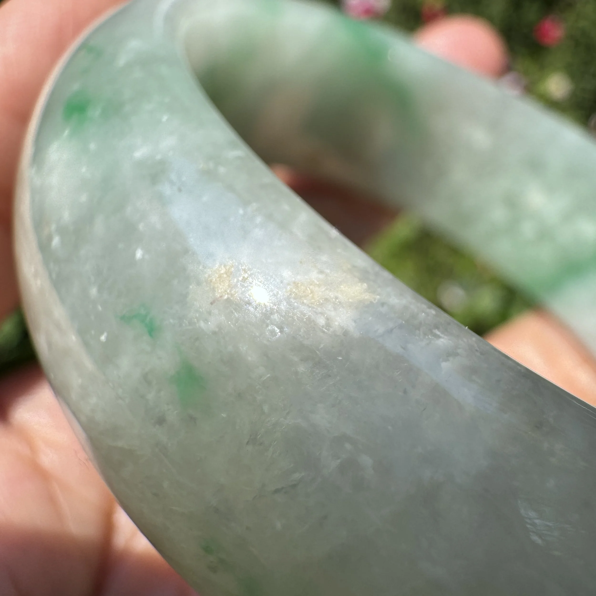 imperial icy Myanmar jadeite bangle bracelet- jademastervancouver.com