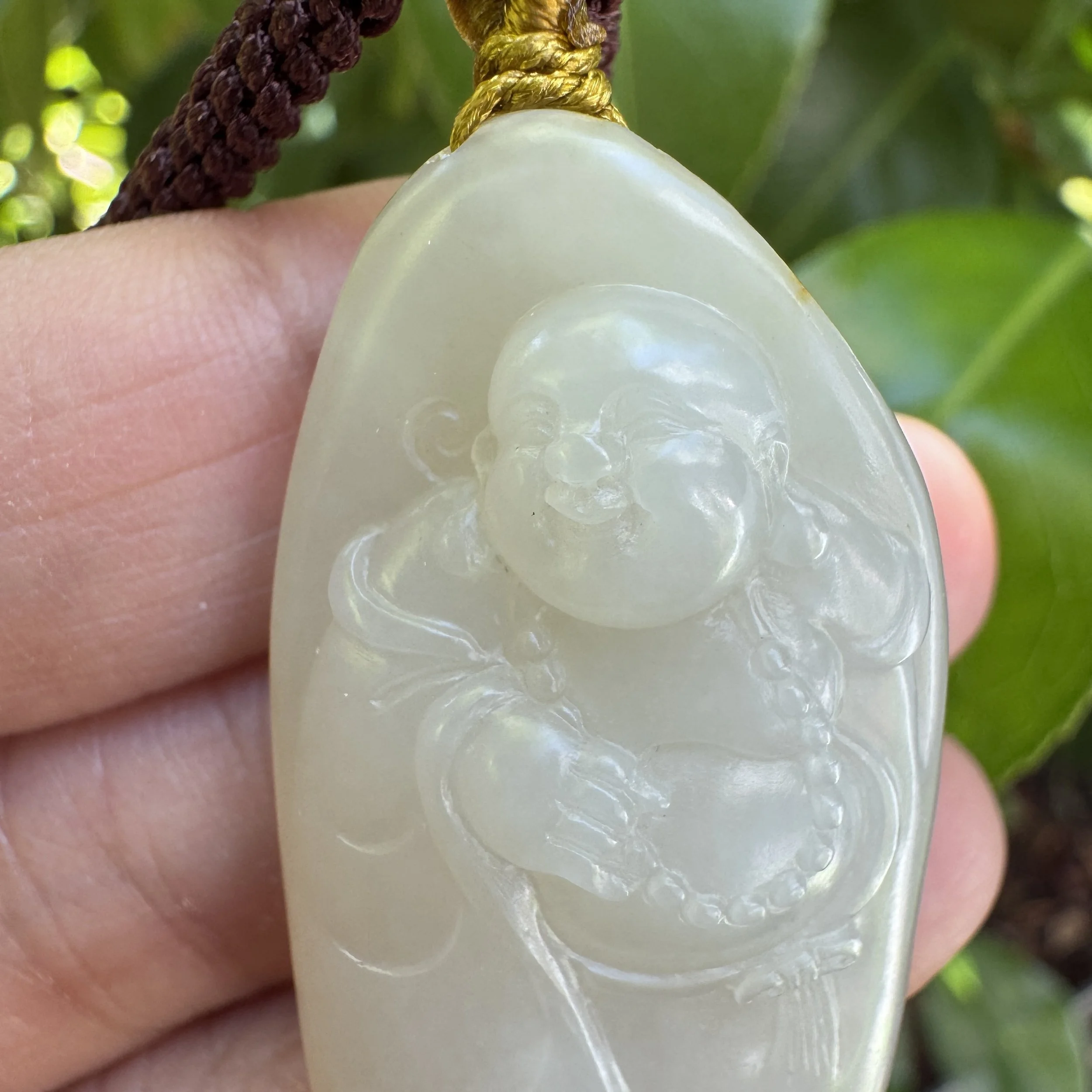 op grade Hetian mutton fat white seed jade- jademastervancouver