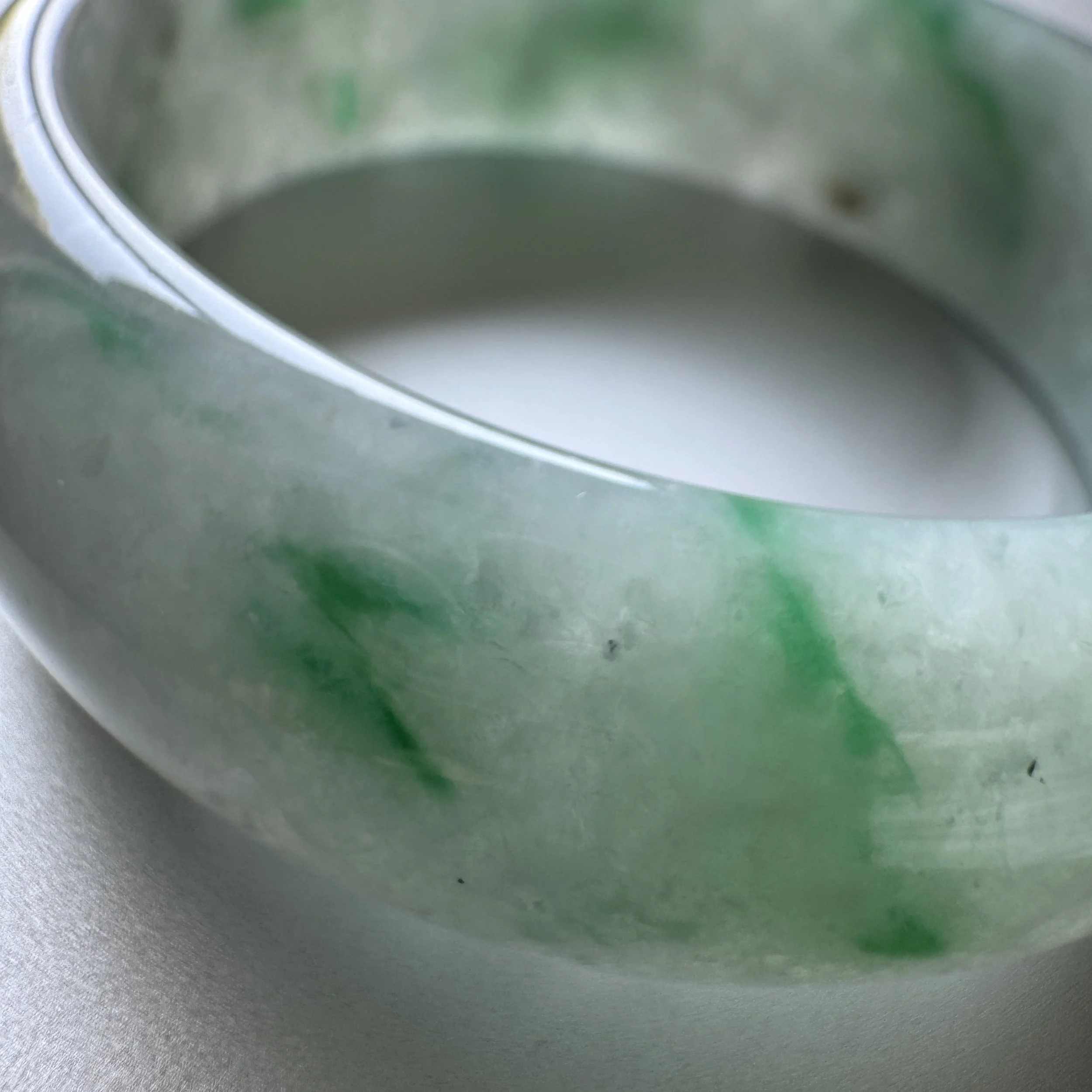 imperial icy Myanmar jadeite bangle bracelet- jademastervancouver.com
