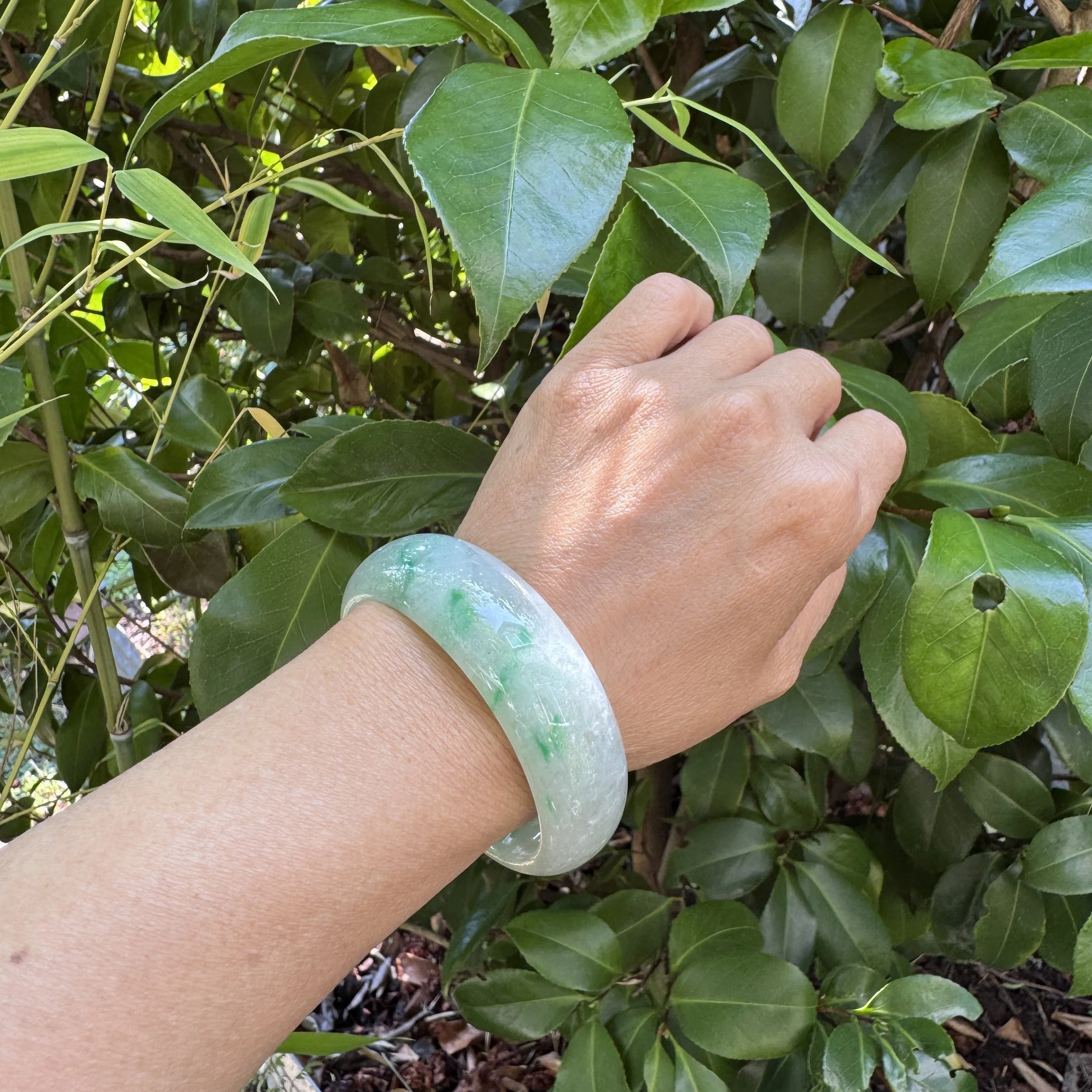 imperial icy Myanmar jadeite bangle bracelet- jademastervancouver.com