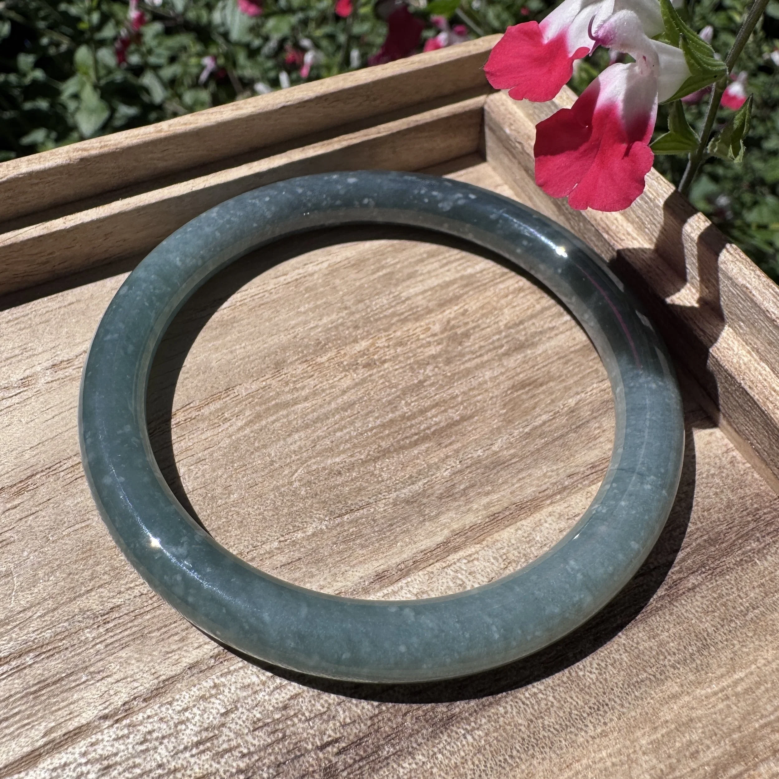 Blue jade bangle-jademastervancouver.com